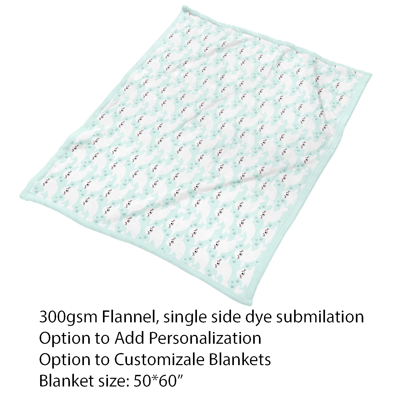 Flannel Dye Sublimation Blanket (50"X 60") 2