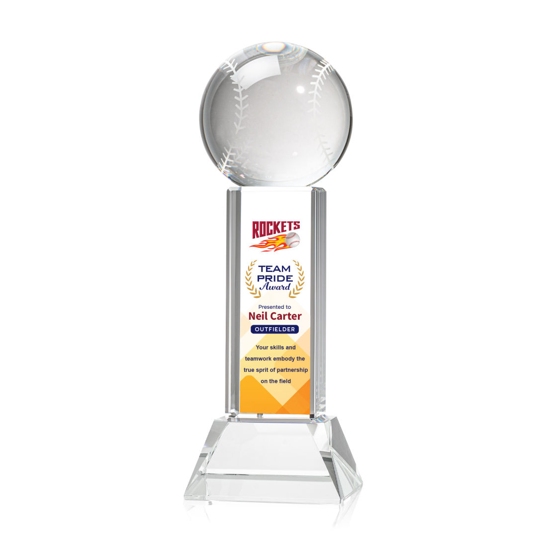 Baseball VividPrint™ Award on Stowe - Clear 9