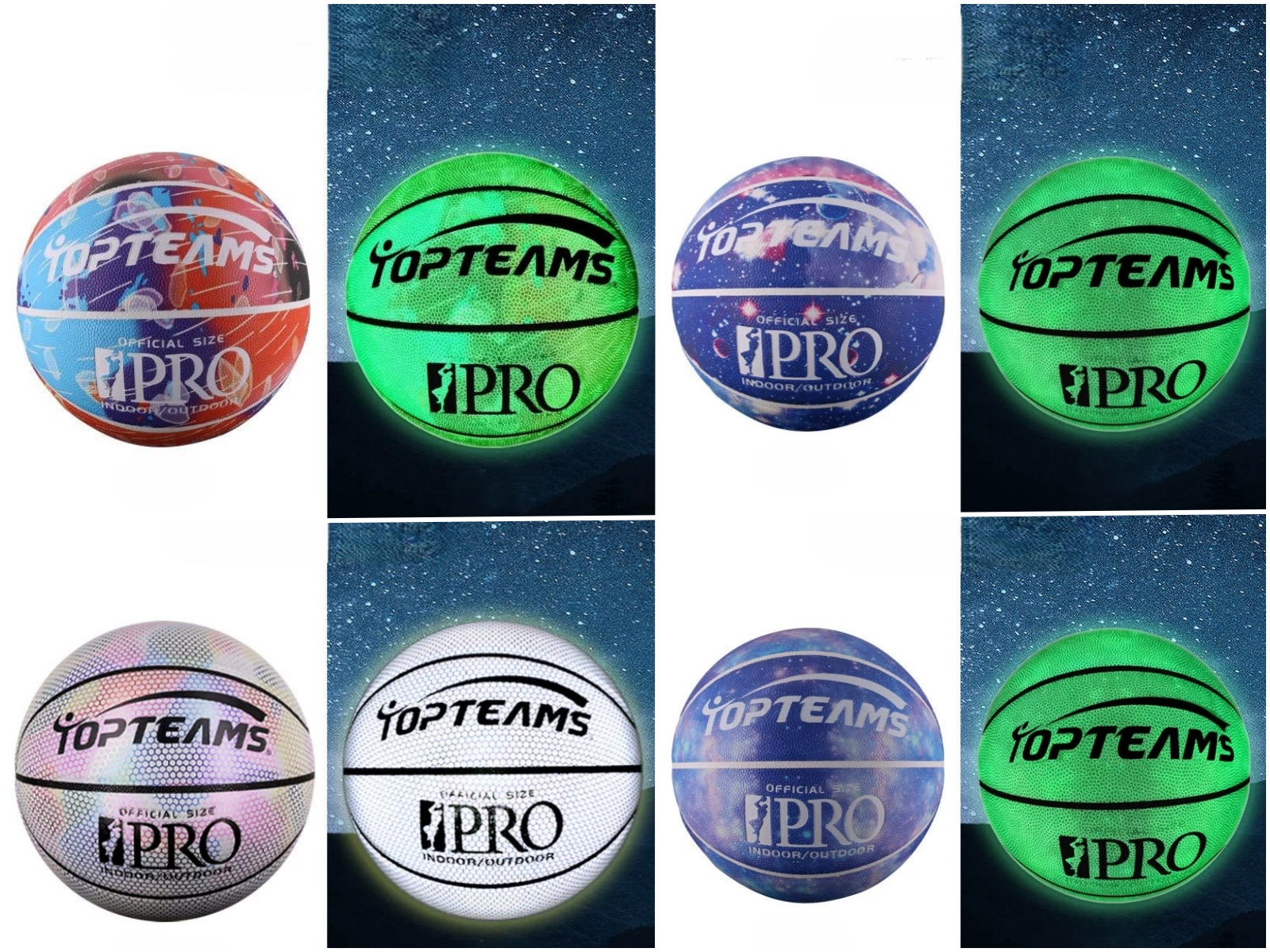 Size 7 Indoor Outdoor Glow Basketball 2