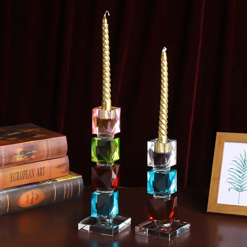 Colored Crystal Candlesticks 1