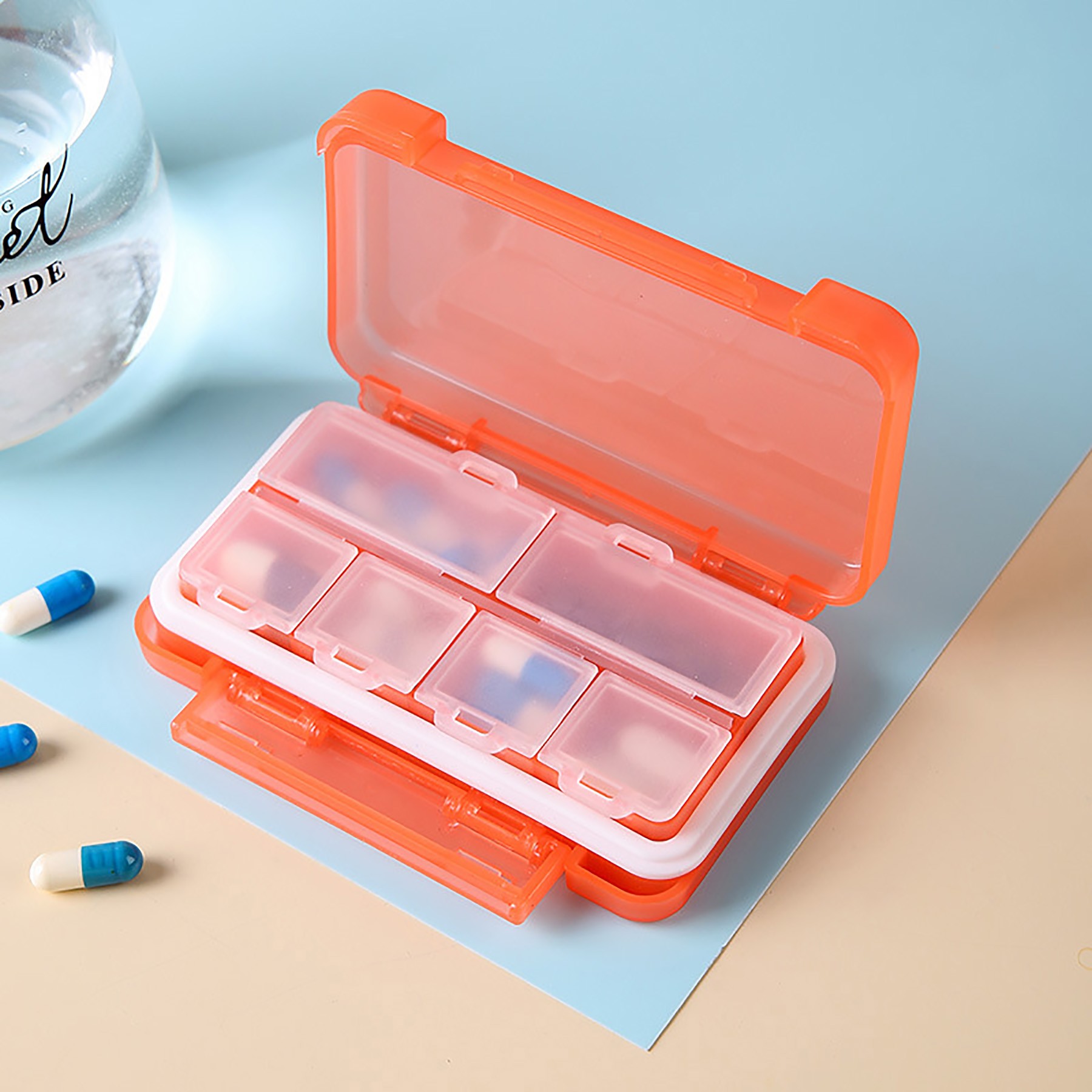 Mini Travel Dispensing Pill Box 6