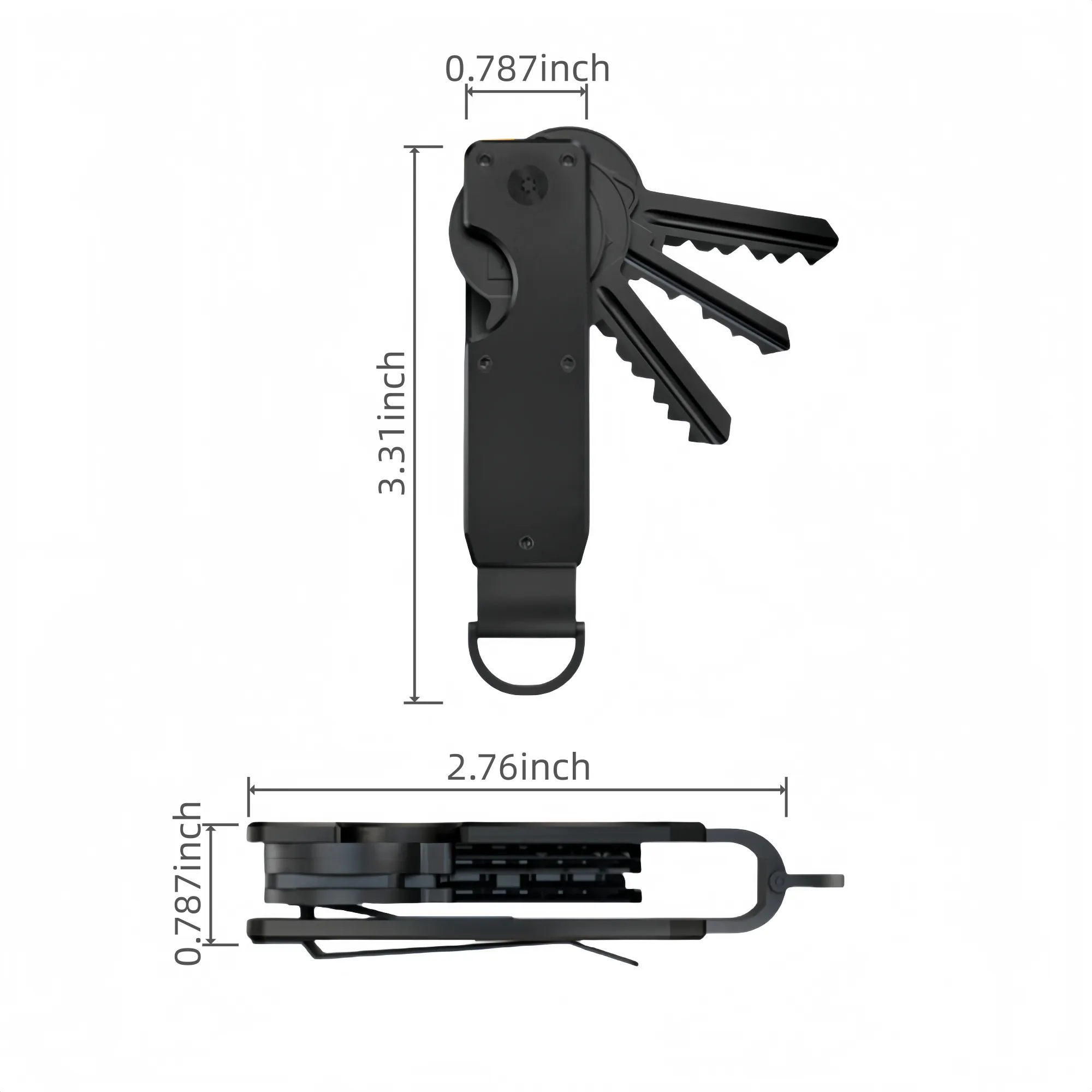 Aluminum Key Organizer Holder Compact Keychain 10