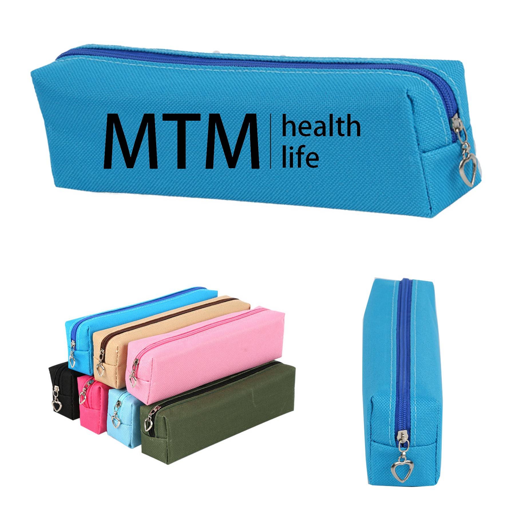 Basic Zipper Canvas Pencil Case 2