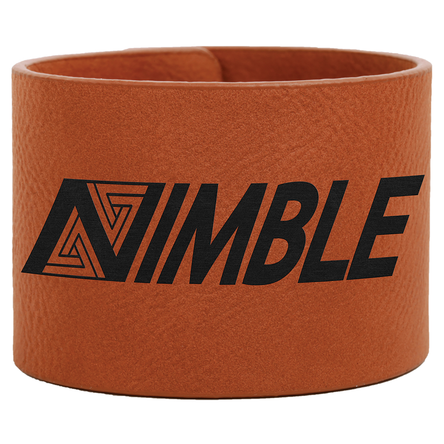 9 1/2" x 2" Rawhide Leatherette Cuff Bracelet 2