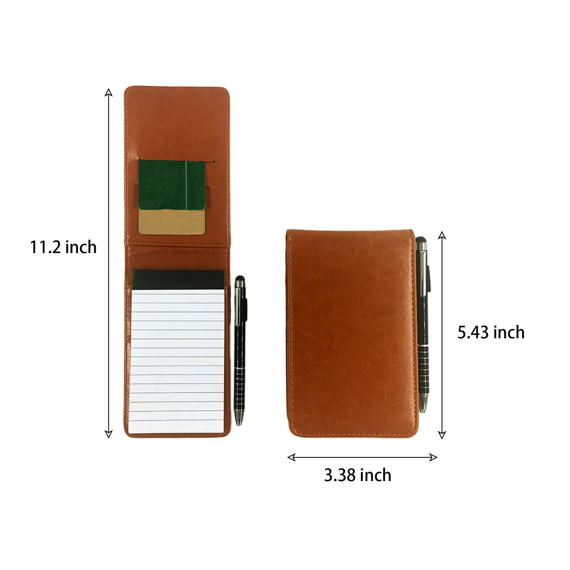 Mini PU Leather Note Pad with Pen 2