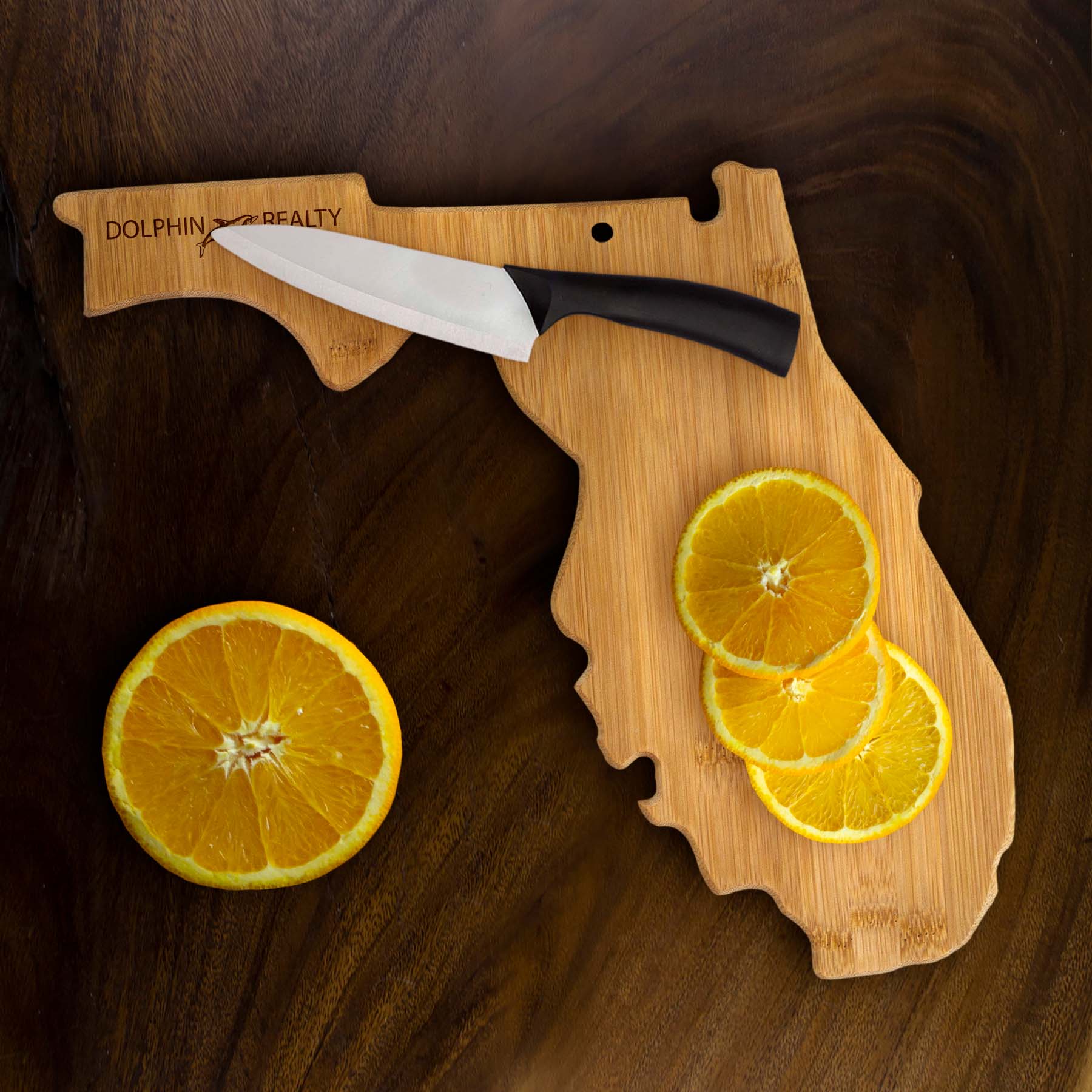 Florida State Shaped Bamboo Serving and Cutting Board 2