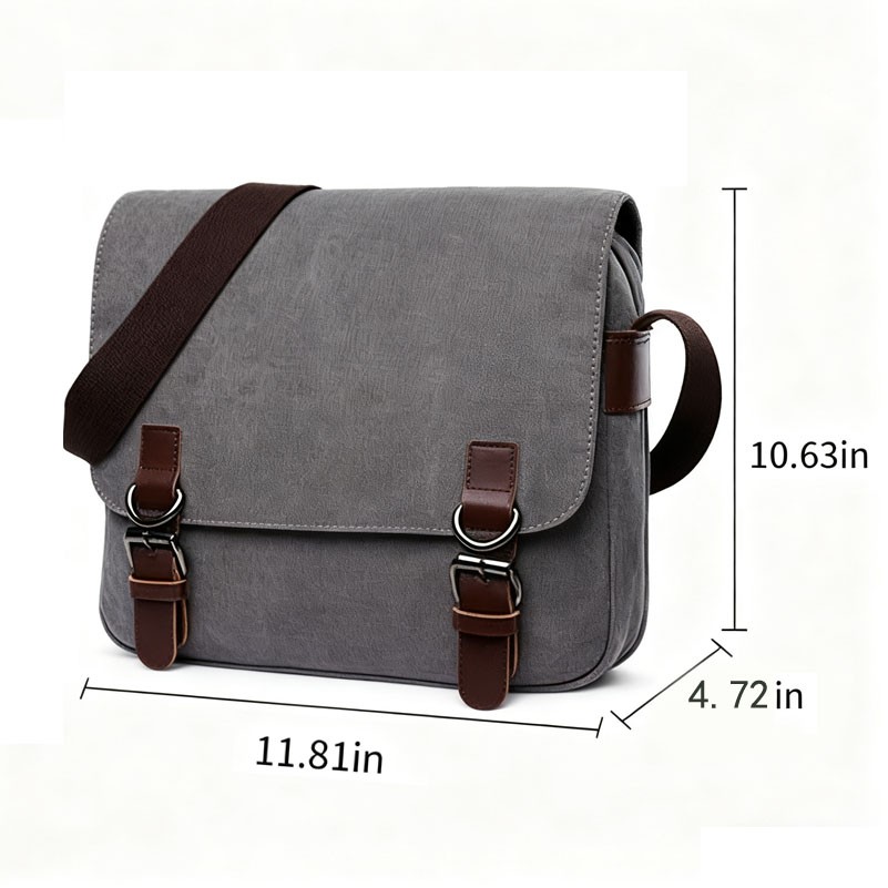 Vintage Canvas Crossbody Messenger Bag 2