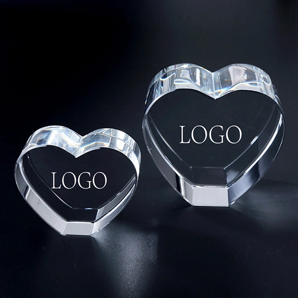 Crystal heart shaped awards 2