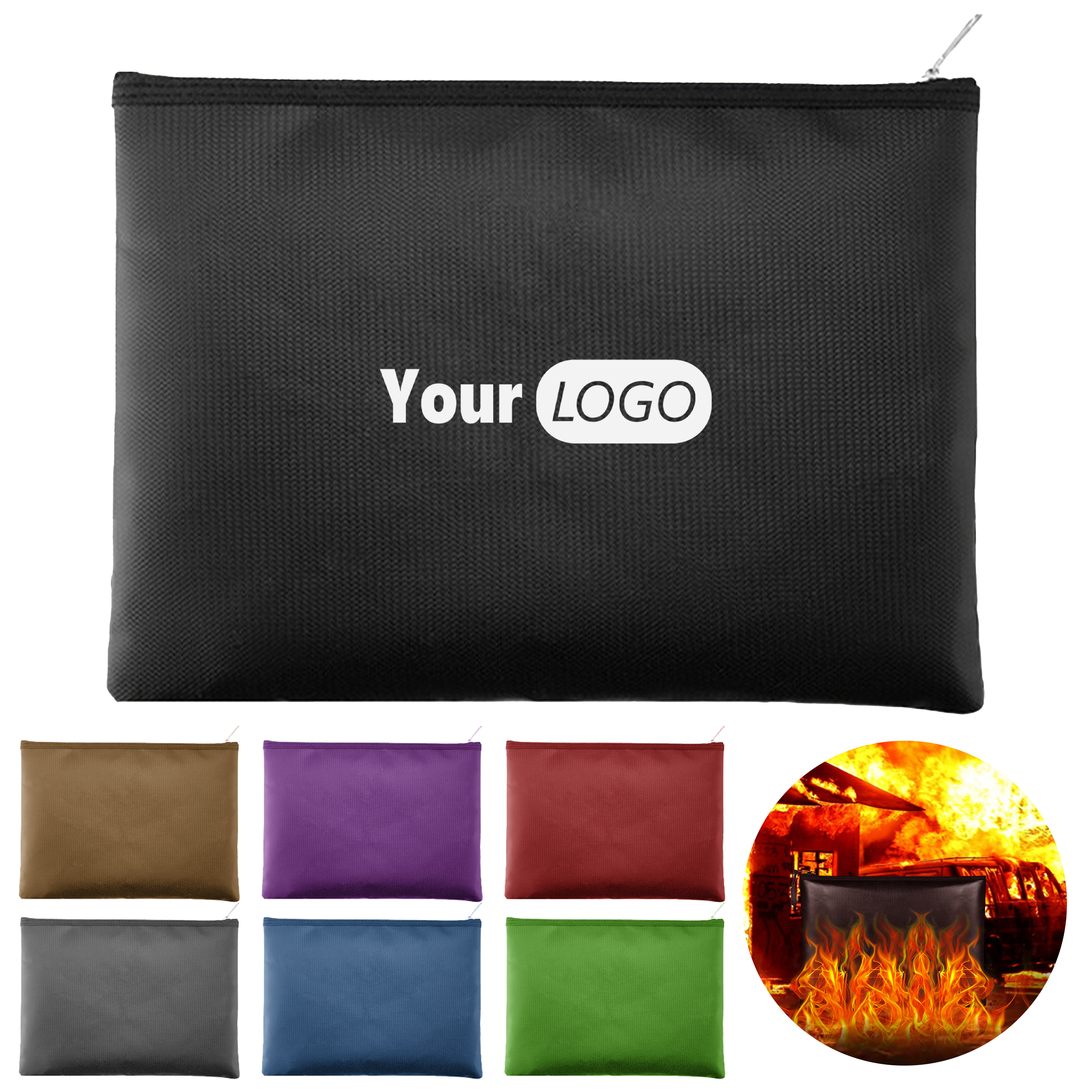 Fiberglass Fireproof Cloth Fireproof Document Bag 1