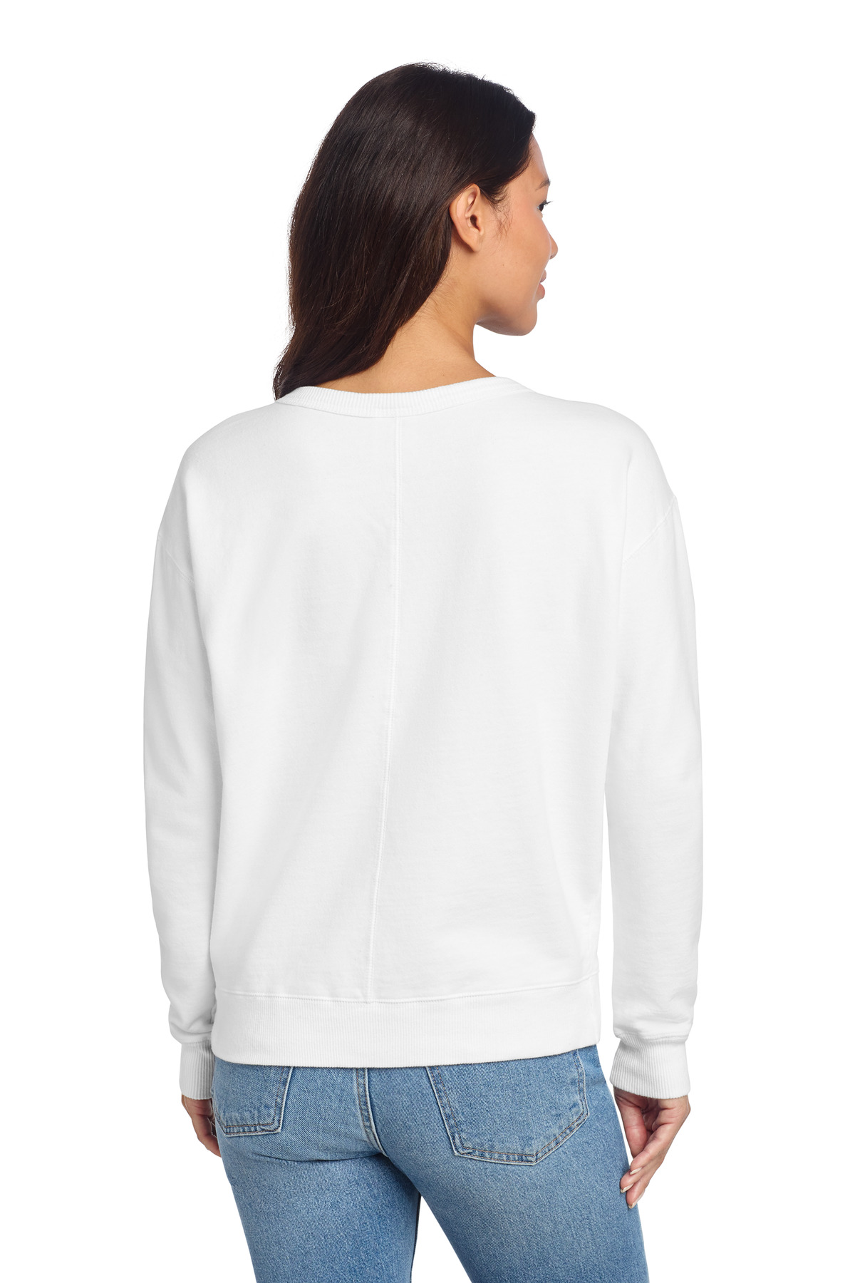 Port & Co Women's Beach Wash Garment-Dyed V-Neck Sweatshirt LPC098V 23