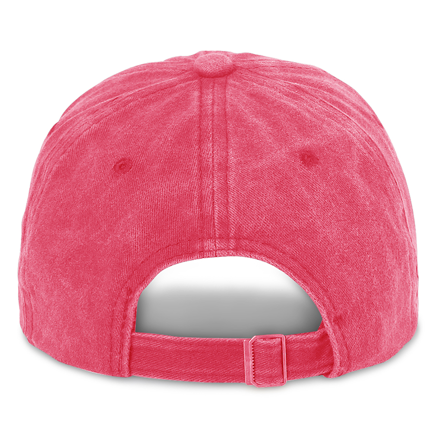 Stock Washed Cotton 6-Panel Baseball Cap w/ D-Ring Metal 25