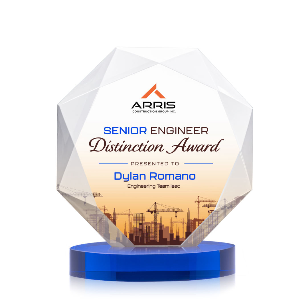 Kitchener VividPrint™ Award on Alberton Base - Blue 8