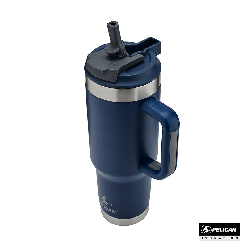 Pelican Porter™ Dual 40 oz. Dual Lid, Recycled Double Wall Stainless Steel Travel Tumbler 59