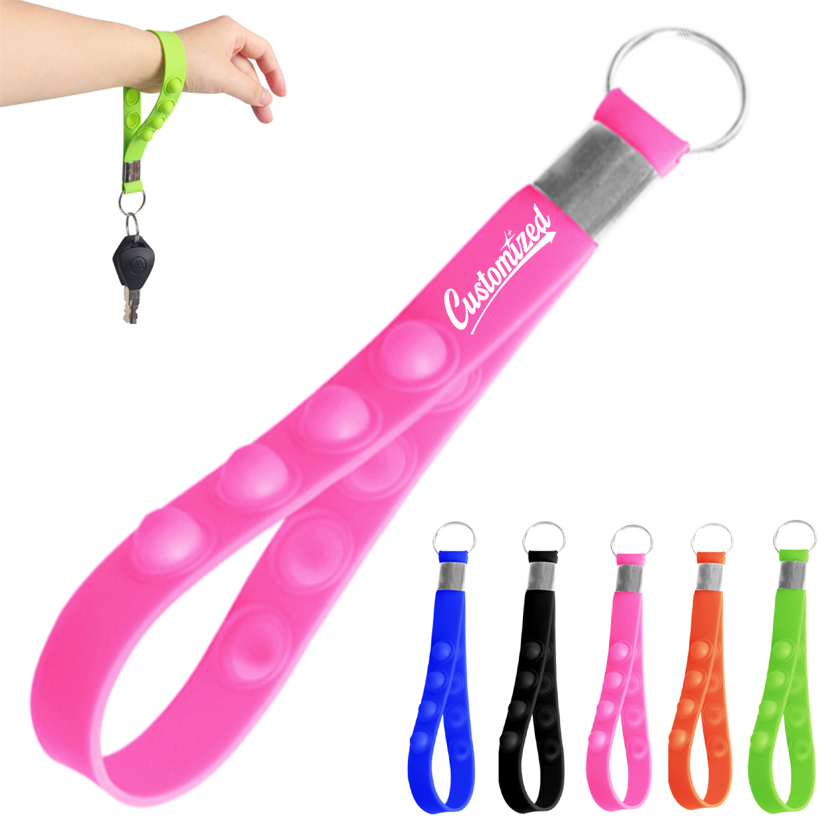 Silicone Fidget Pop Keychain Stress Reliever 7