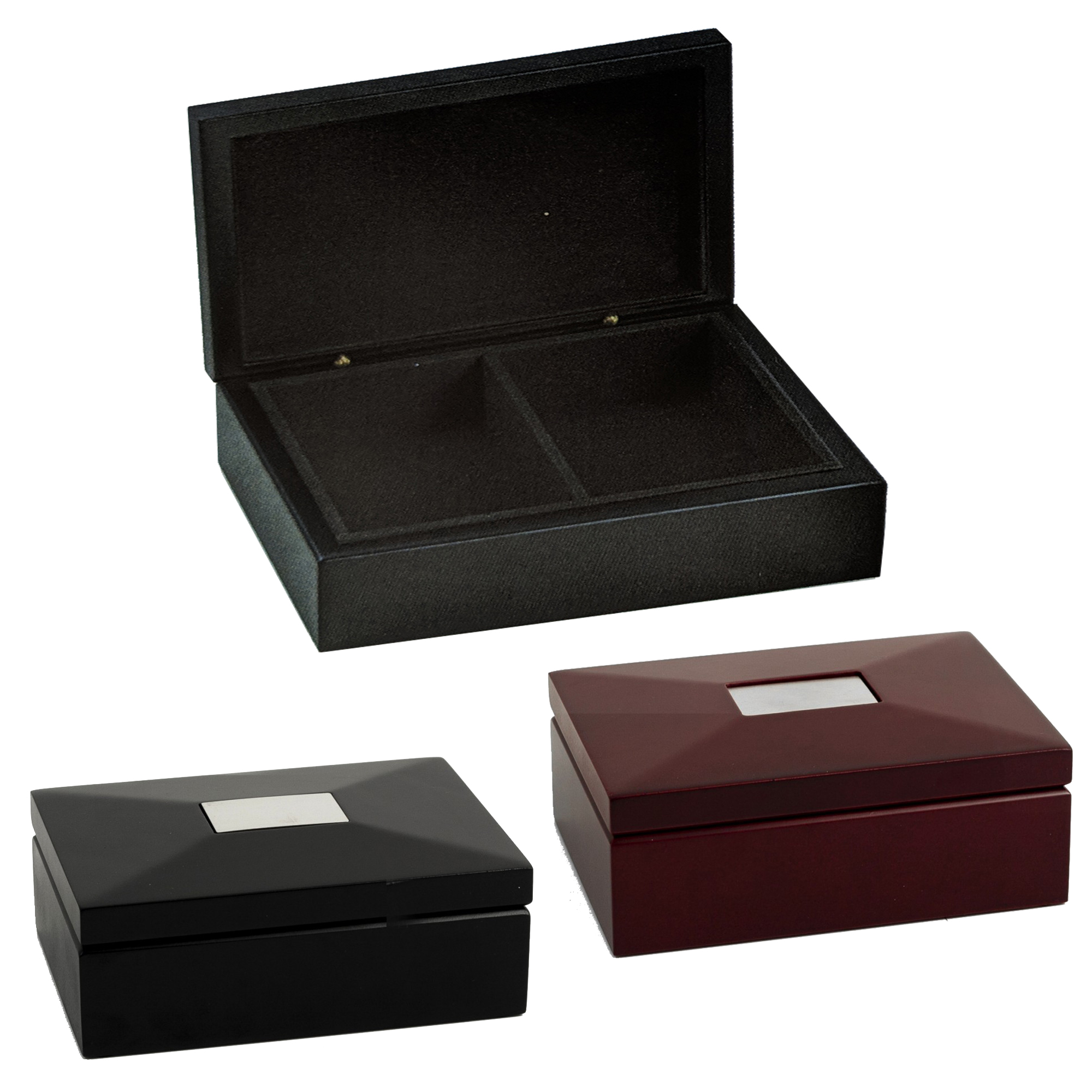 Deluxe Mahagany Jewelry Box w/Divider 2