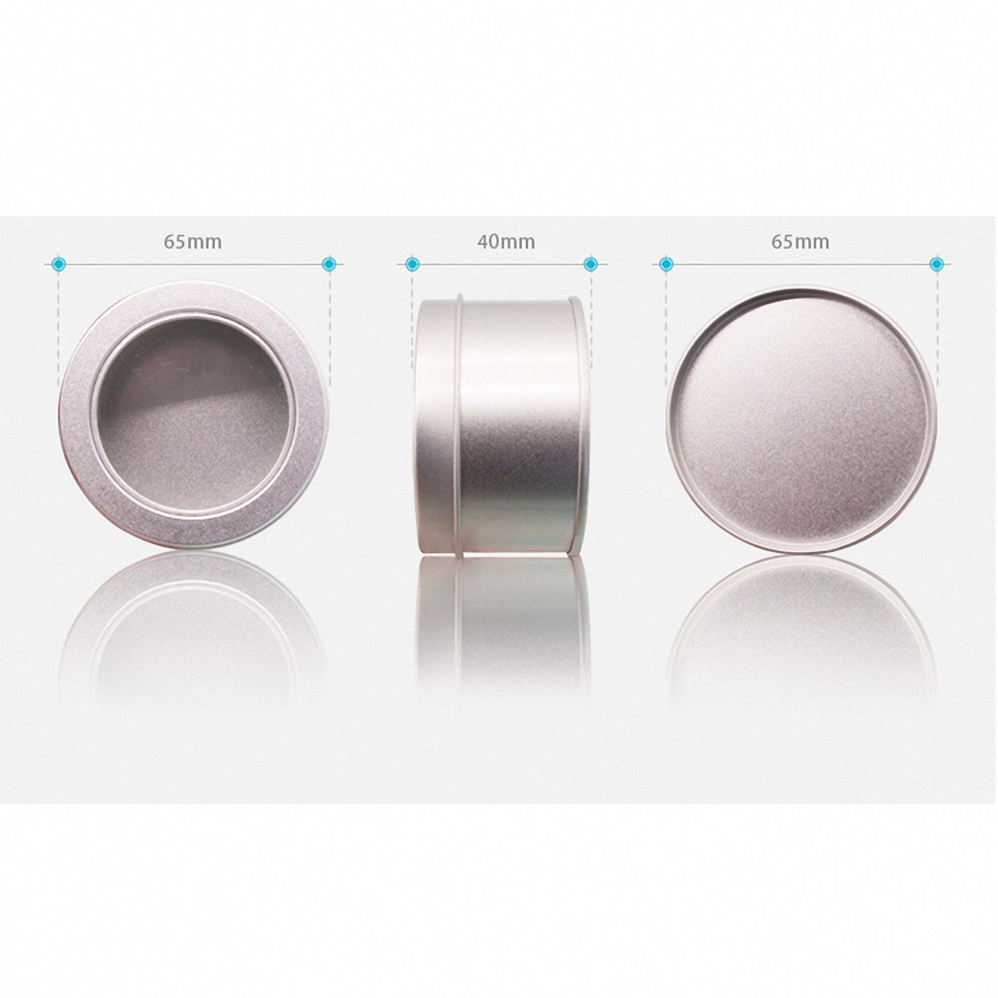 Clear Top Round Tin Can with Durable Design for Easy Storage and Organization 5