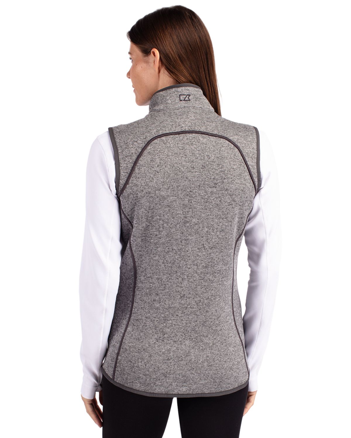 Cutter & Buck Mainsail Sweater-Knit Womens Full Zip Vest 28
