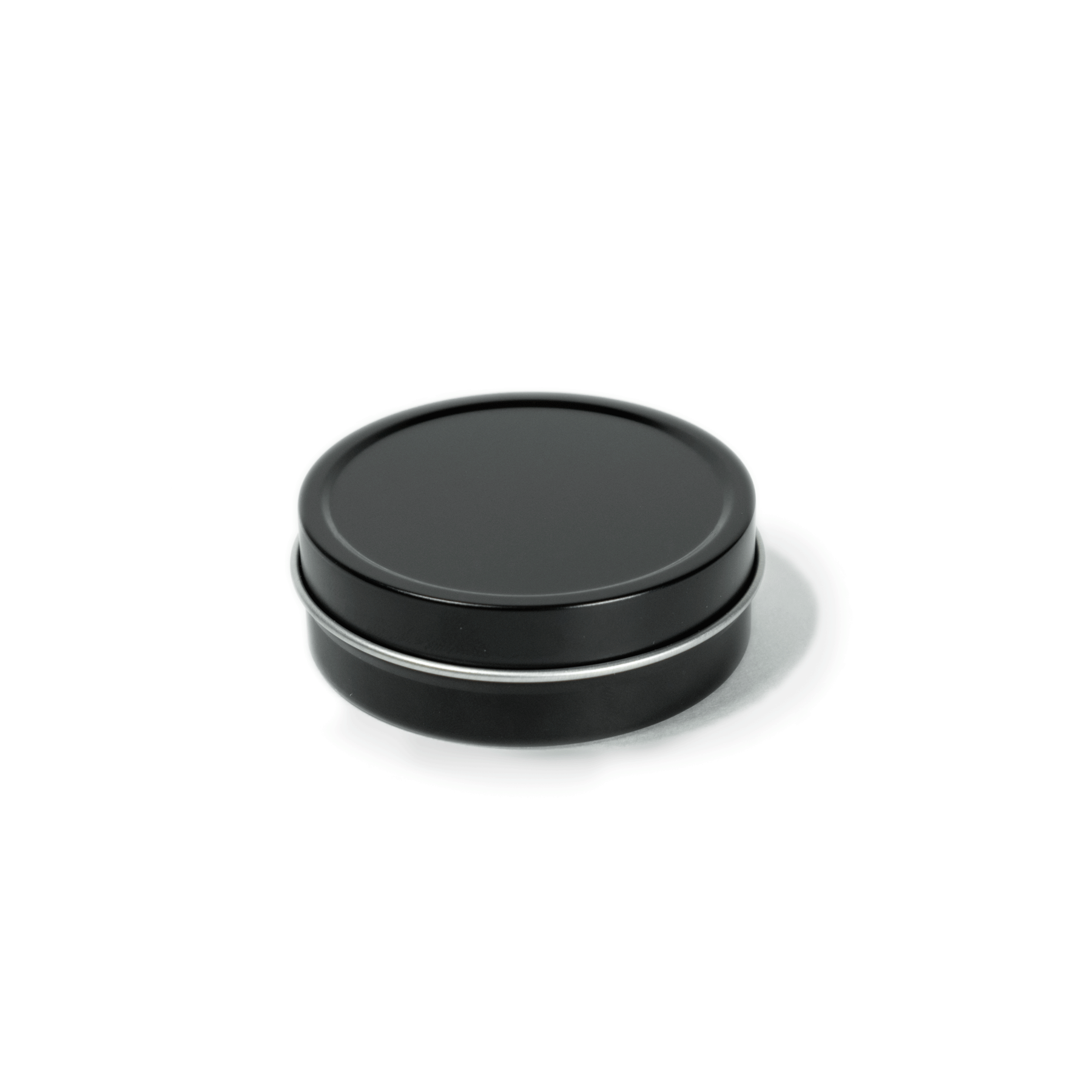 2 oz Mini Tin Travel Candle Black with 4-C Imprint