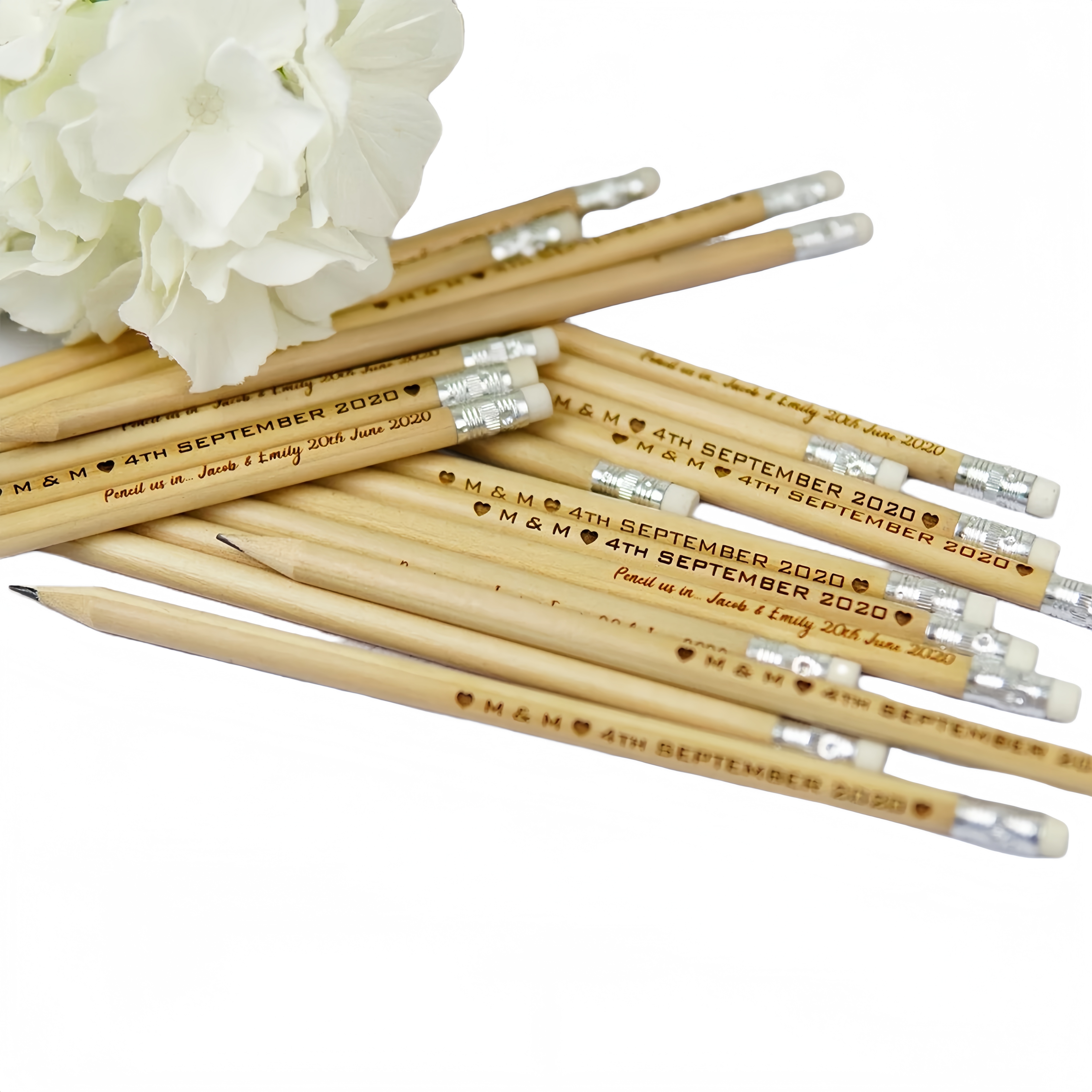 Custom Printed Round Wooden Logo Pencil (0.75 Inch) 2
