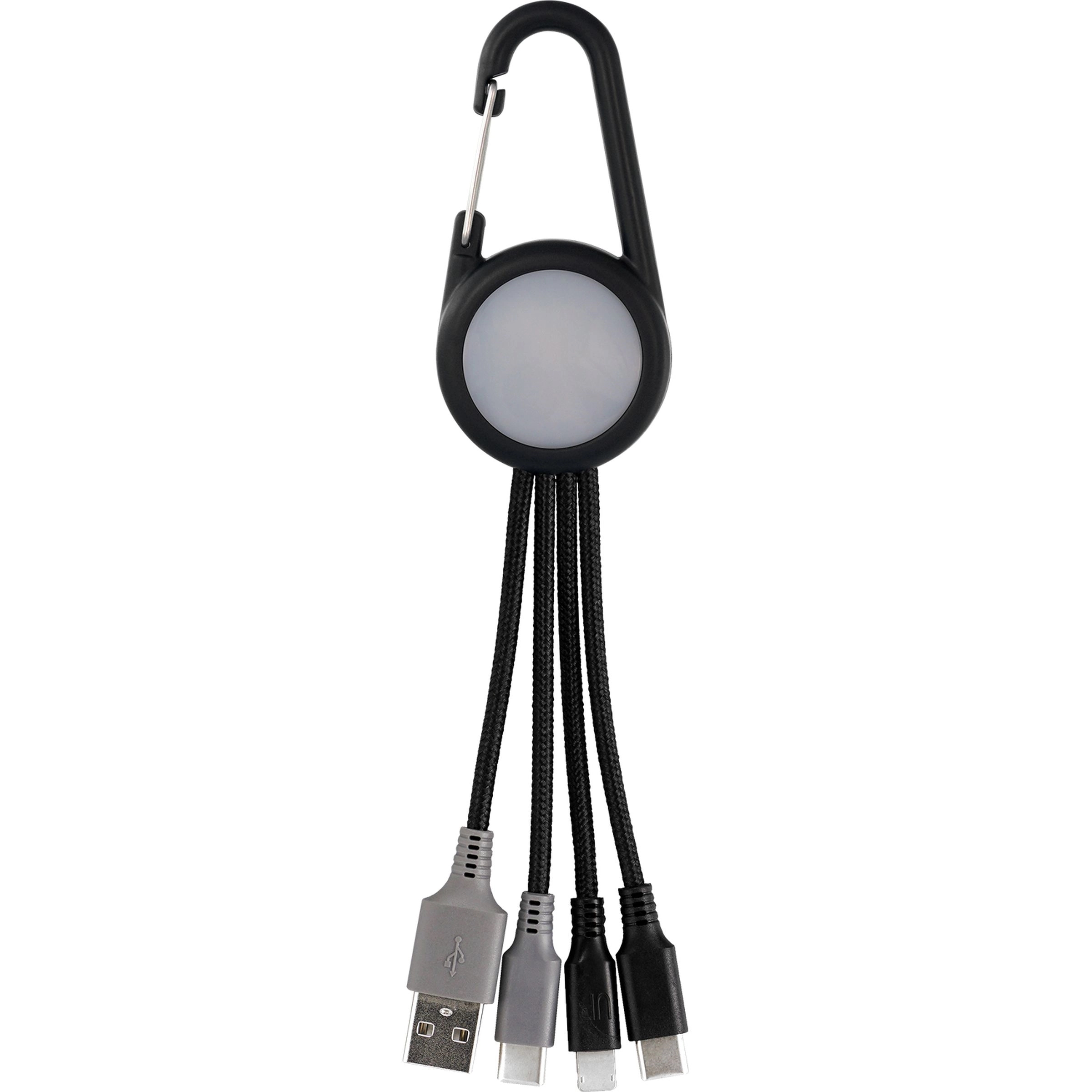 Light Up 3-in-1 Carabiner Duo Charging Cable 7