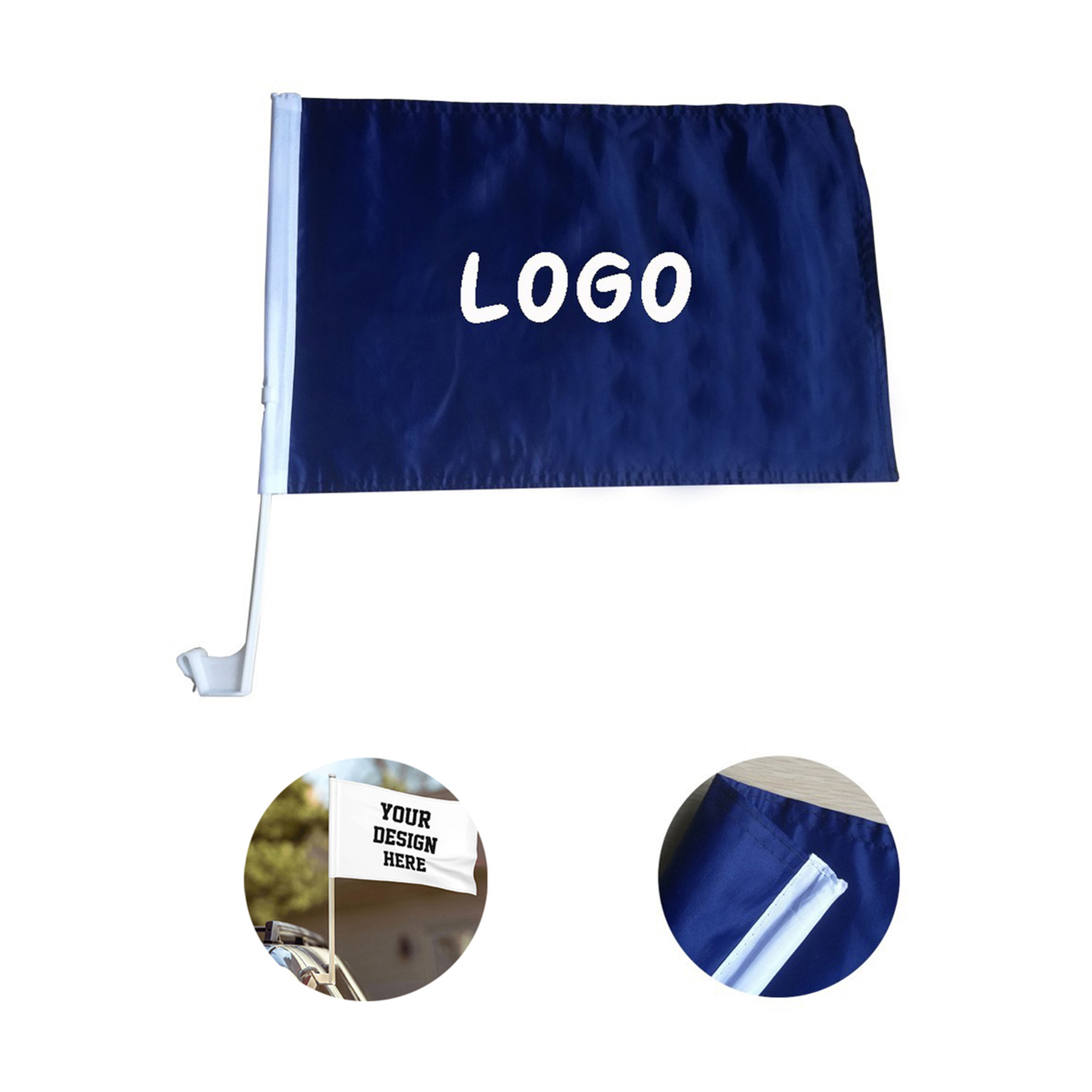 Double Side Printed Car Flag 2