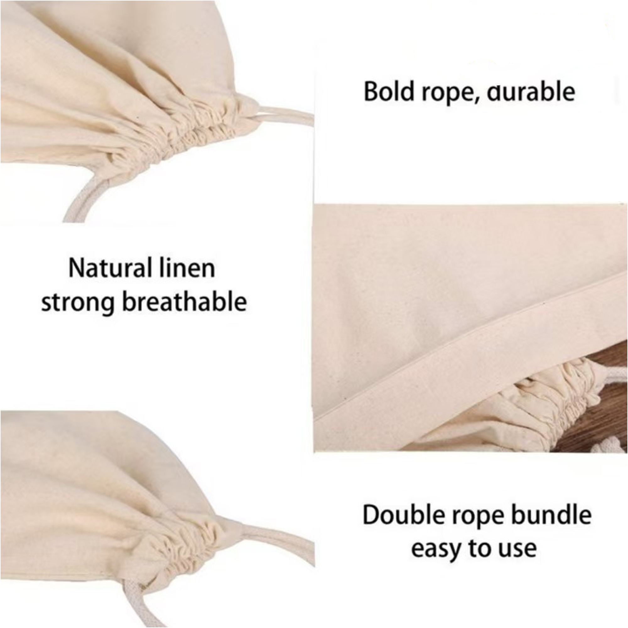 Reusable Linen Bread Bag 2