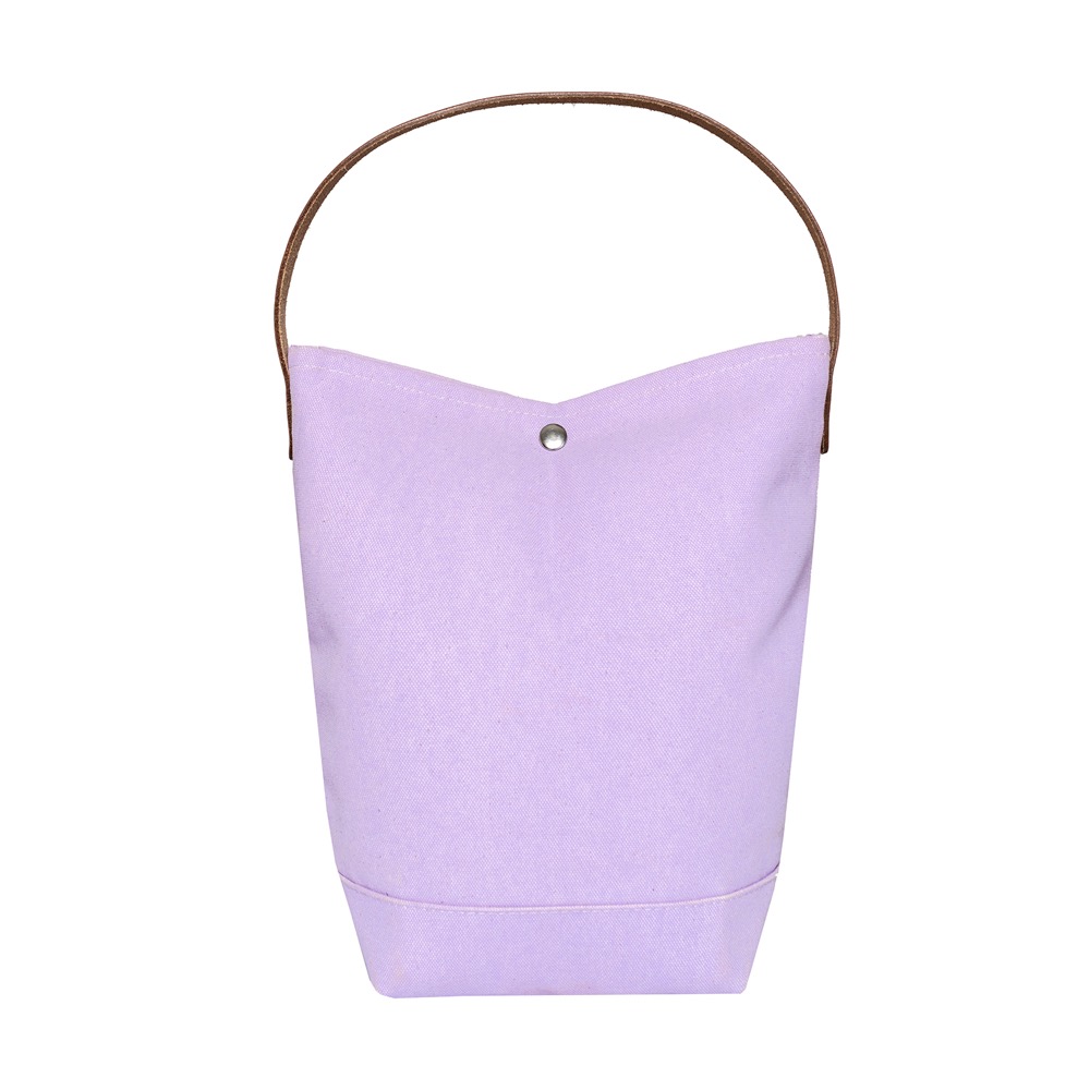 18 Oz. Super Heavy Canvas Bucket Tote w/Leather Handle 23