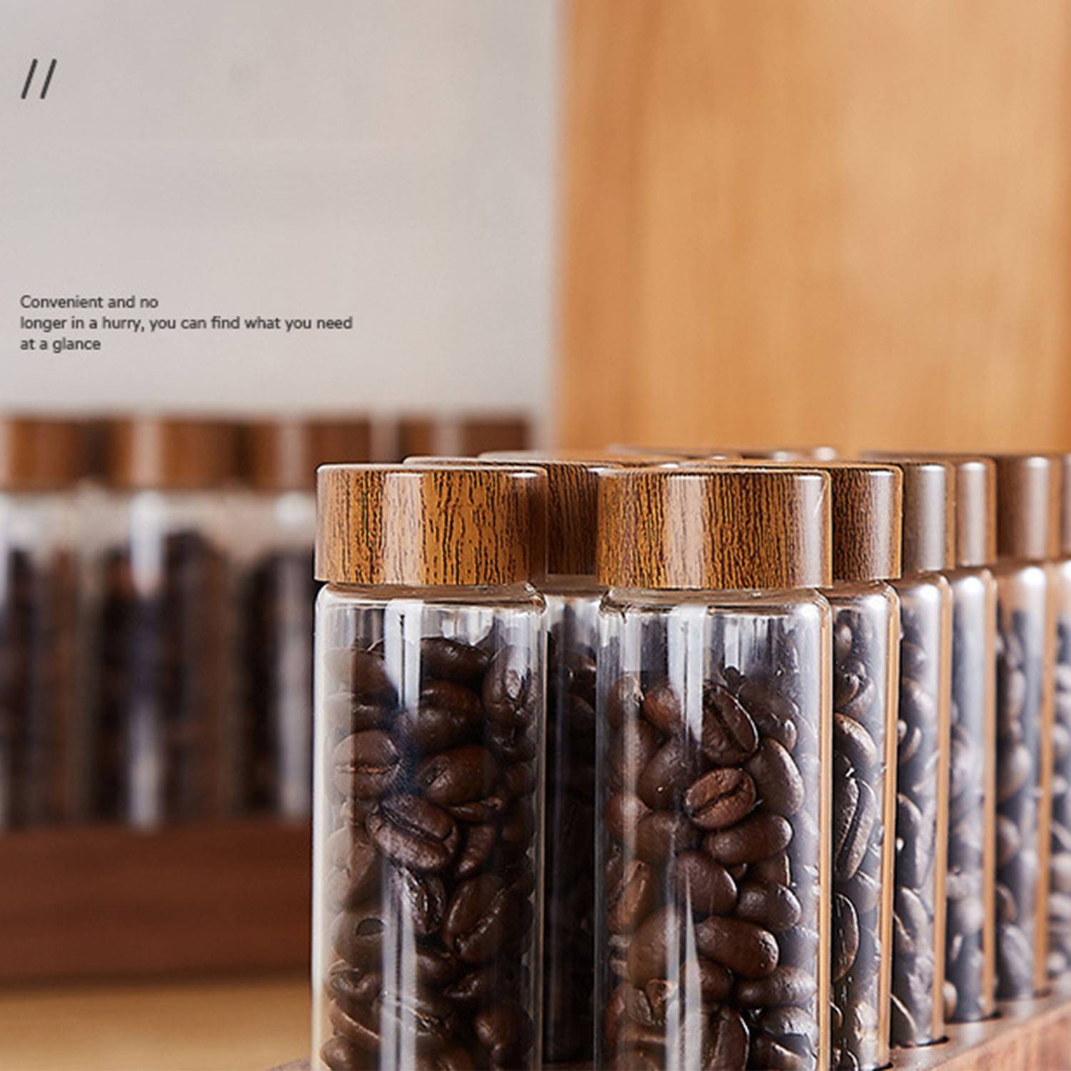 Coffee bean packaging test tube display rack 4