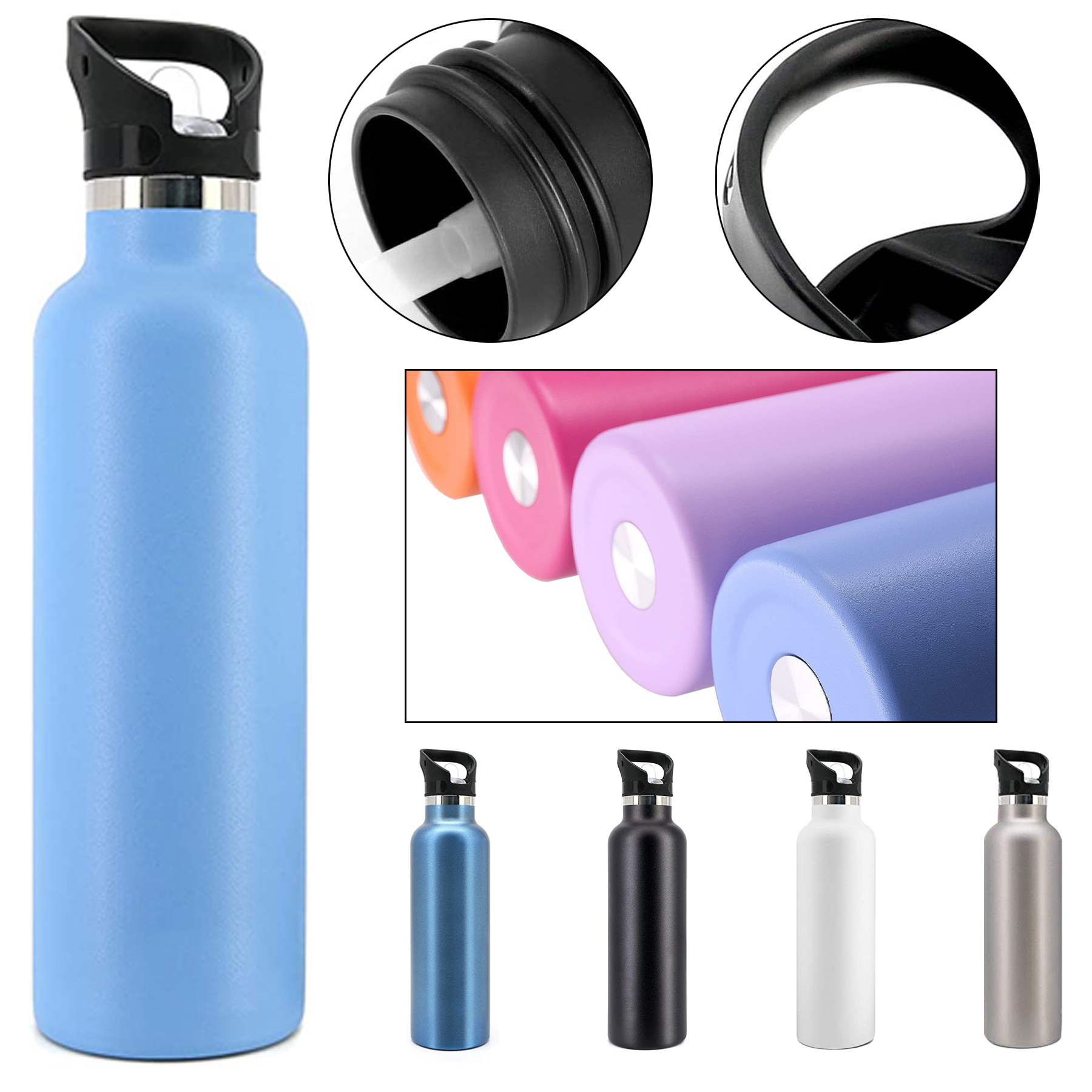 25 OZ Double Wall Stainless Steel Water Bottle, custom water bottle with logo imprint 2