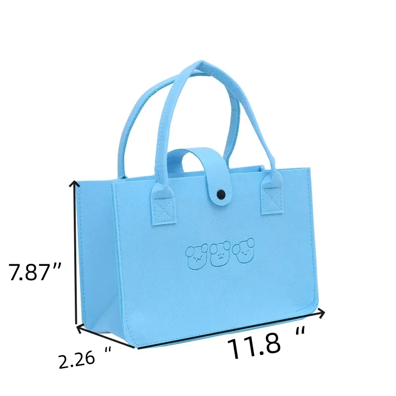 Little Bear Felt Material Large Tote Bag 1