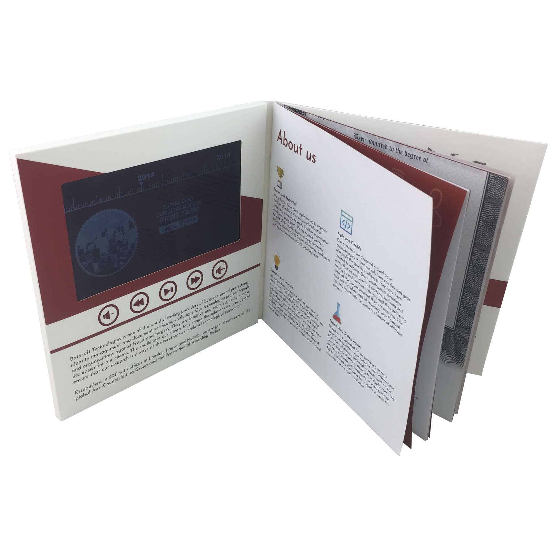 VidU 7.0" HD High-Definition Video Mailer And Brochure With Full Color Printing 15