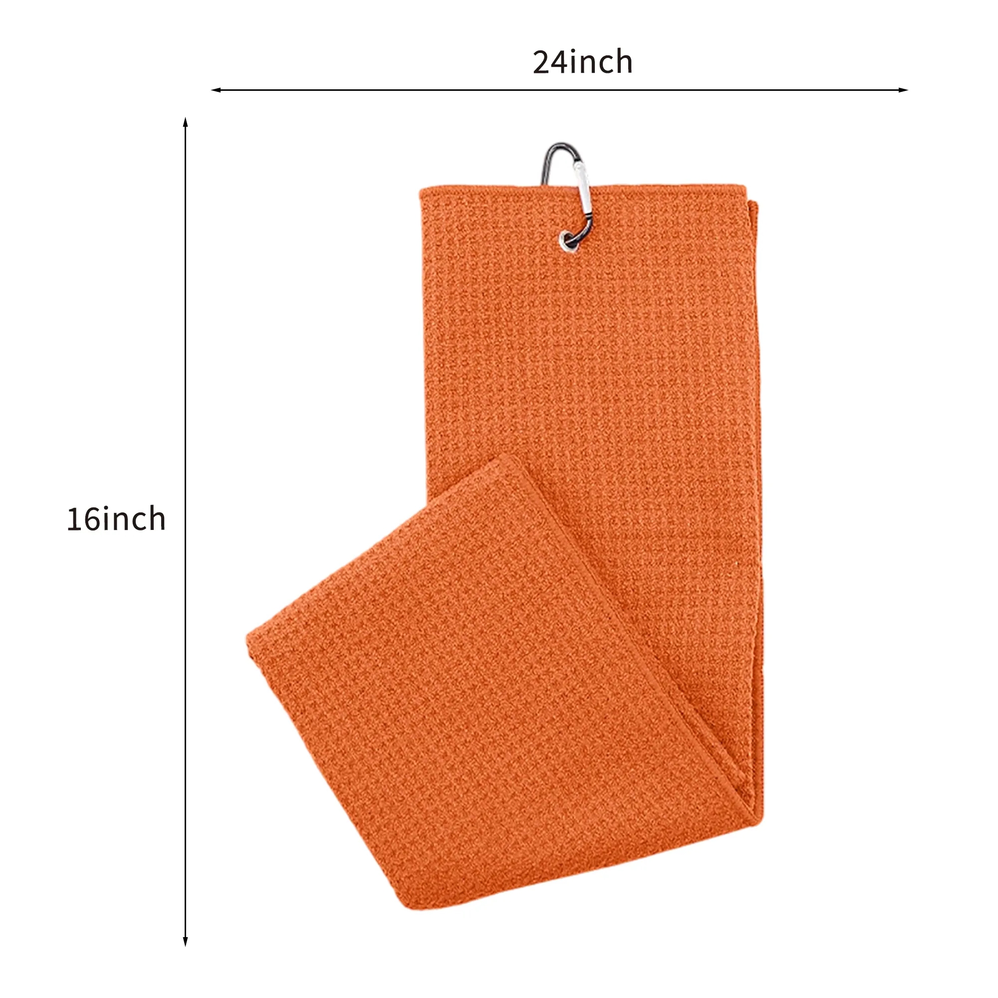 Microfiber Waffle Golf Towel with Clip 7