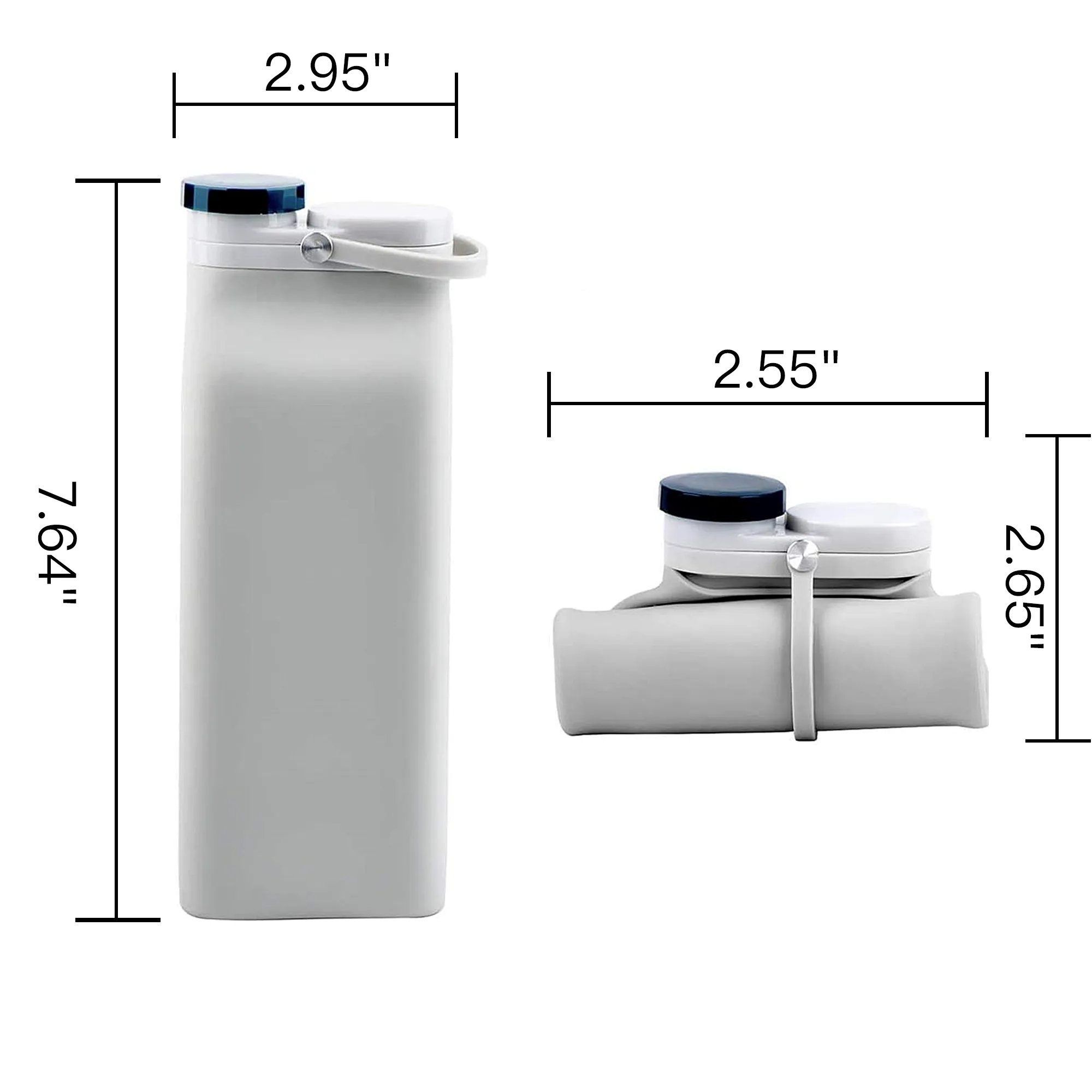 20oz Collapsible Silicone Water Bottle 5