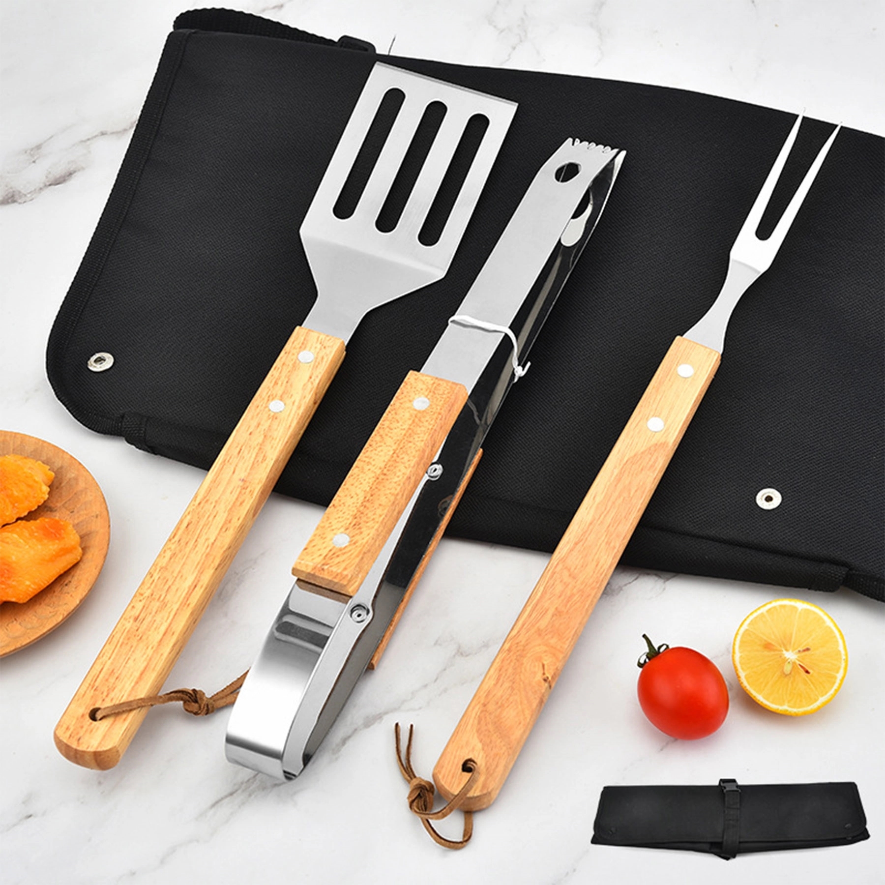 4-in-1 Stainless Steel Barbecue Suit With Apron 6