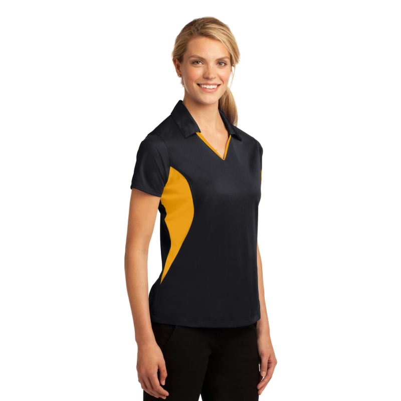 Sport-Tek Women's Side Blocked Micropique Sport-Wick Polo. 44