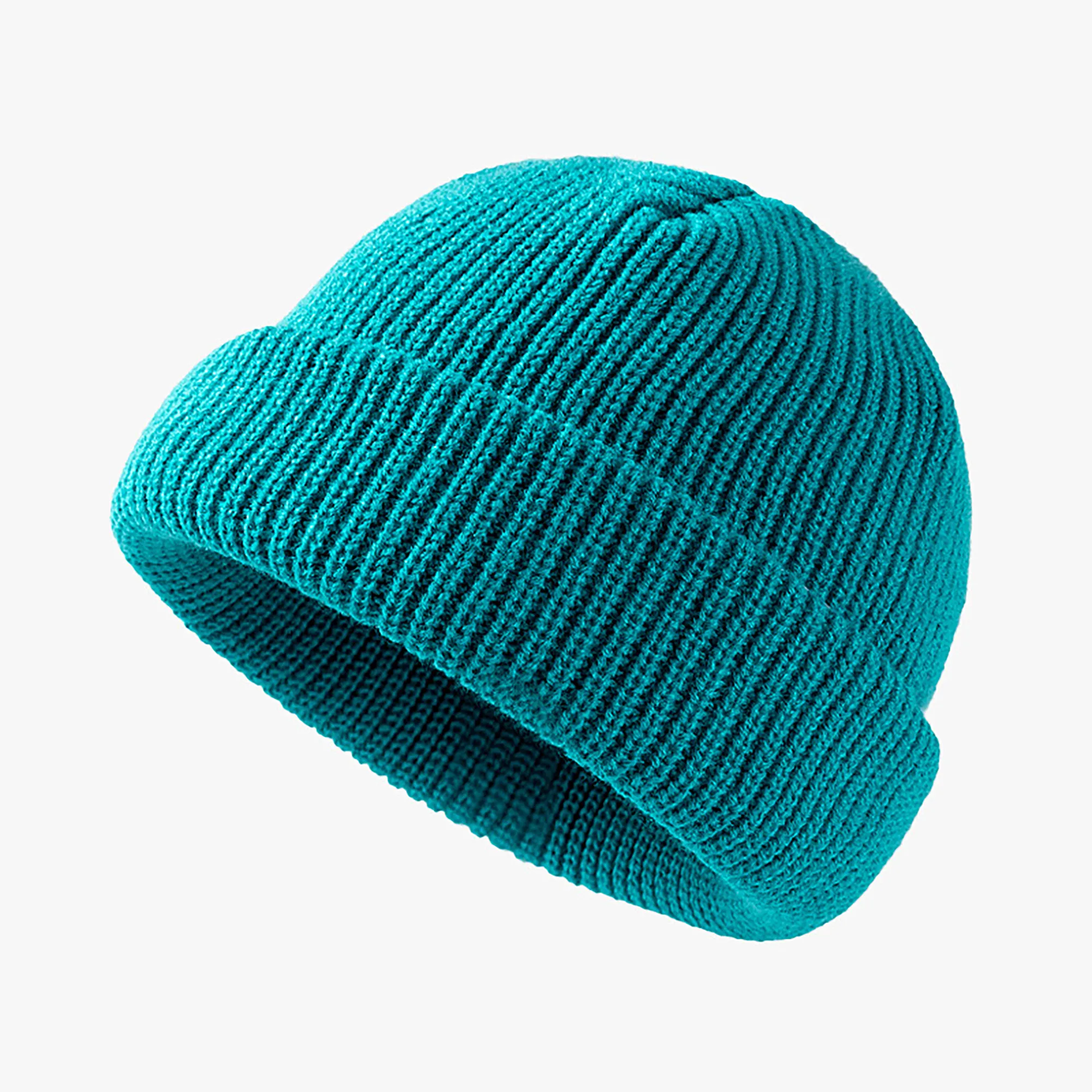 Warm Soft Knitted Beanie Hat Solid Color Premium Cuffed Knit 13