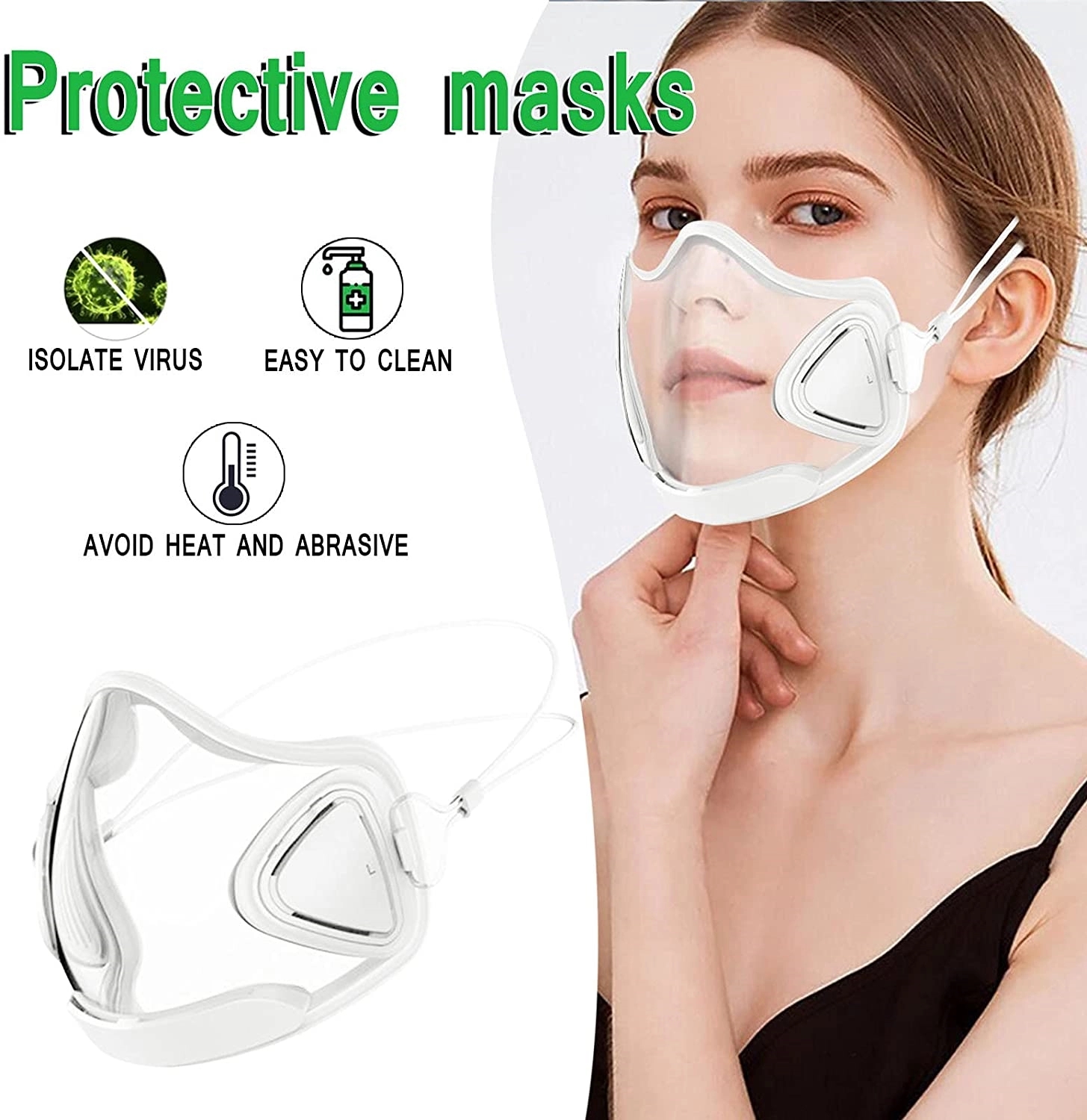 Clear Plastic Face Mask 2
