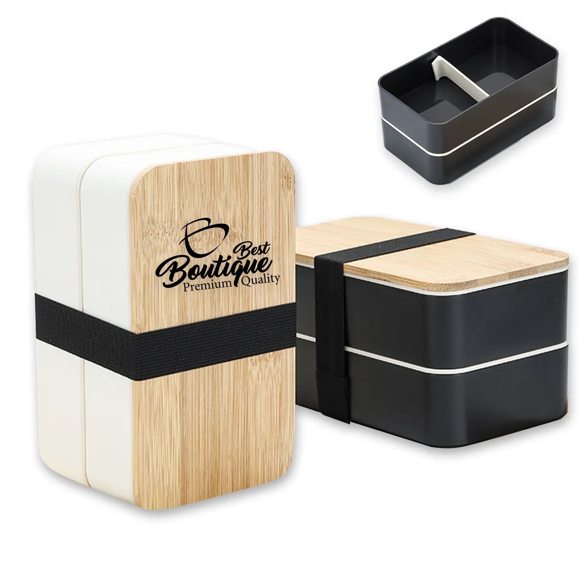 Bento Box Lunch Container Microwavable Food Storage Wood 5