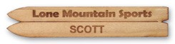 Custom Shape Personalized Wood Badge (1-5 Sq. Inches)