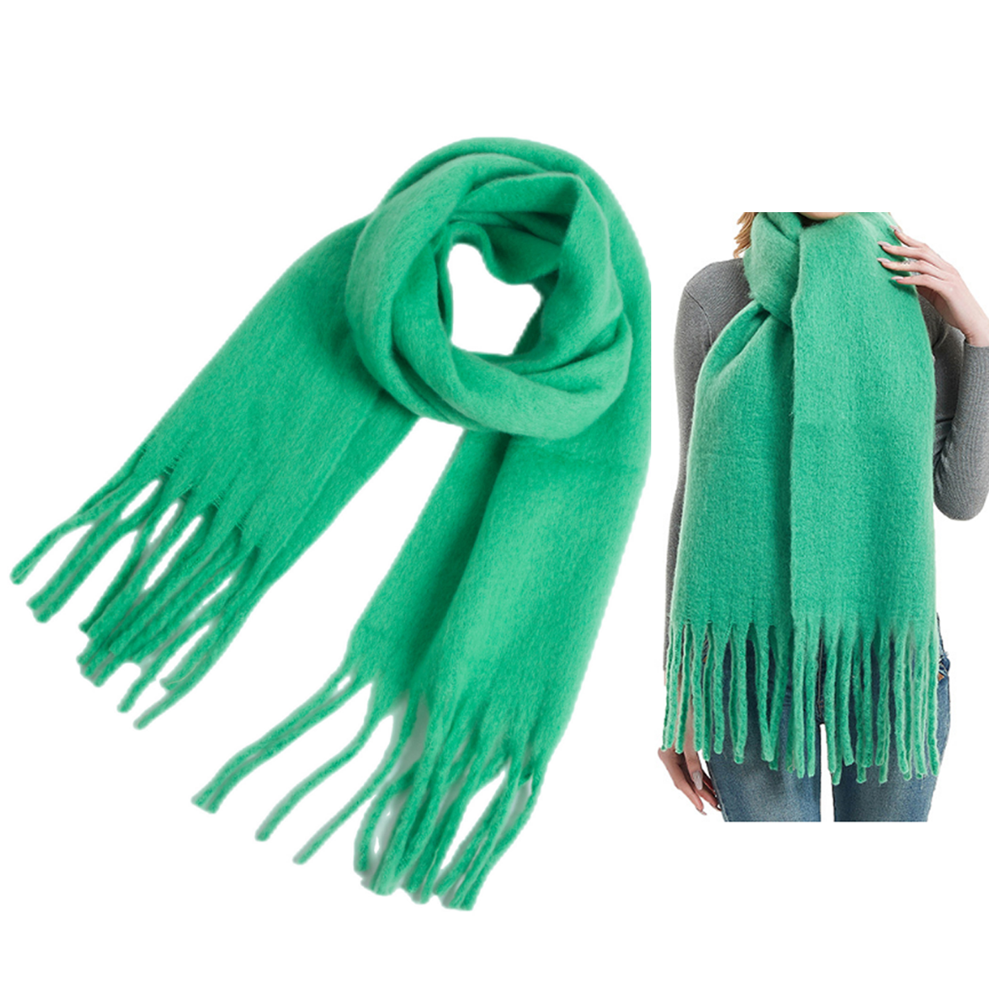 Winter Women's Tassel Scarf Shawl 2