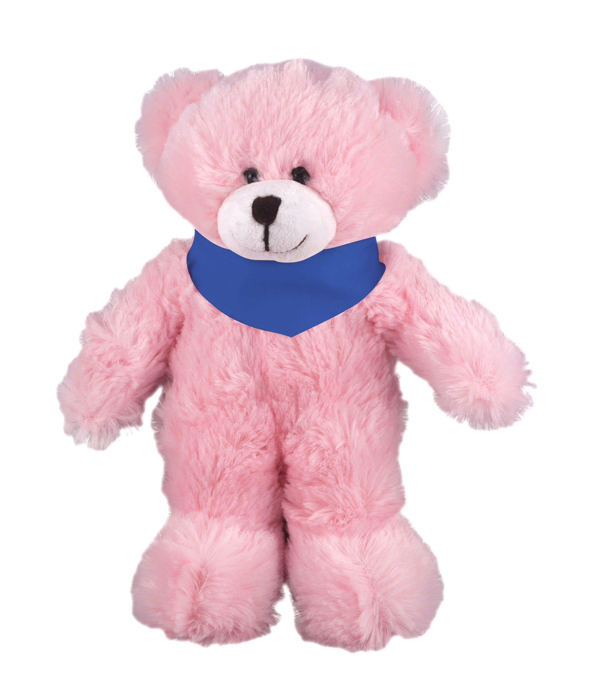 Soft Plush Stuffed Pink Bear with Bandana 3
