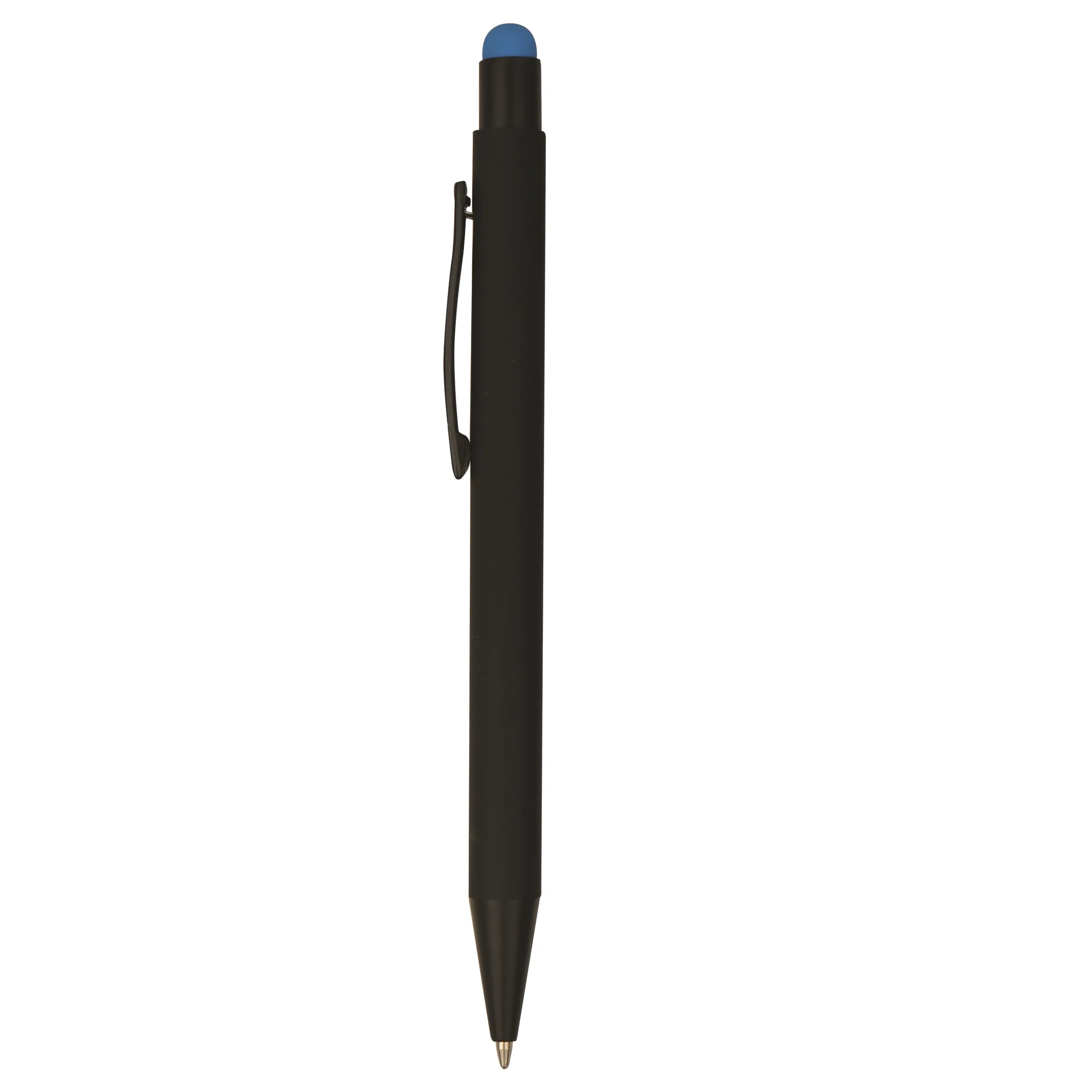 Color Chrome Engraved Soft Rubber Click Ballpoint Stylus Pen 11