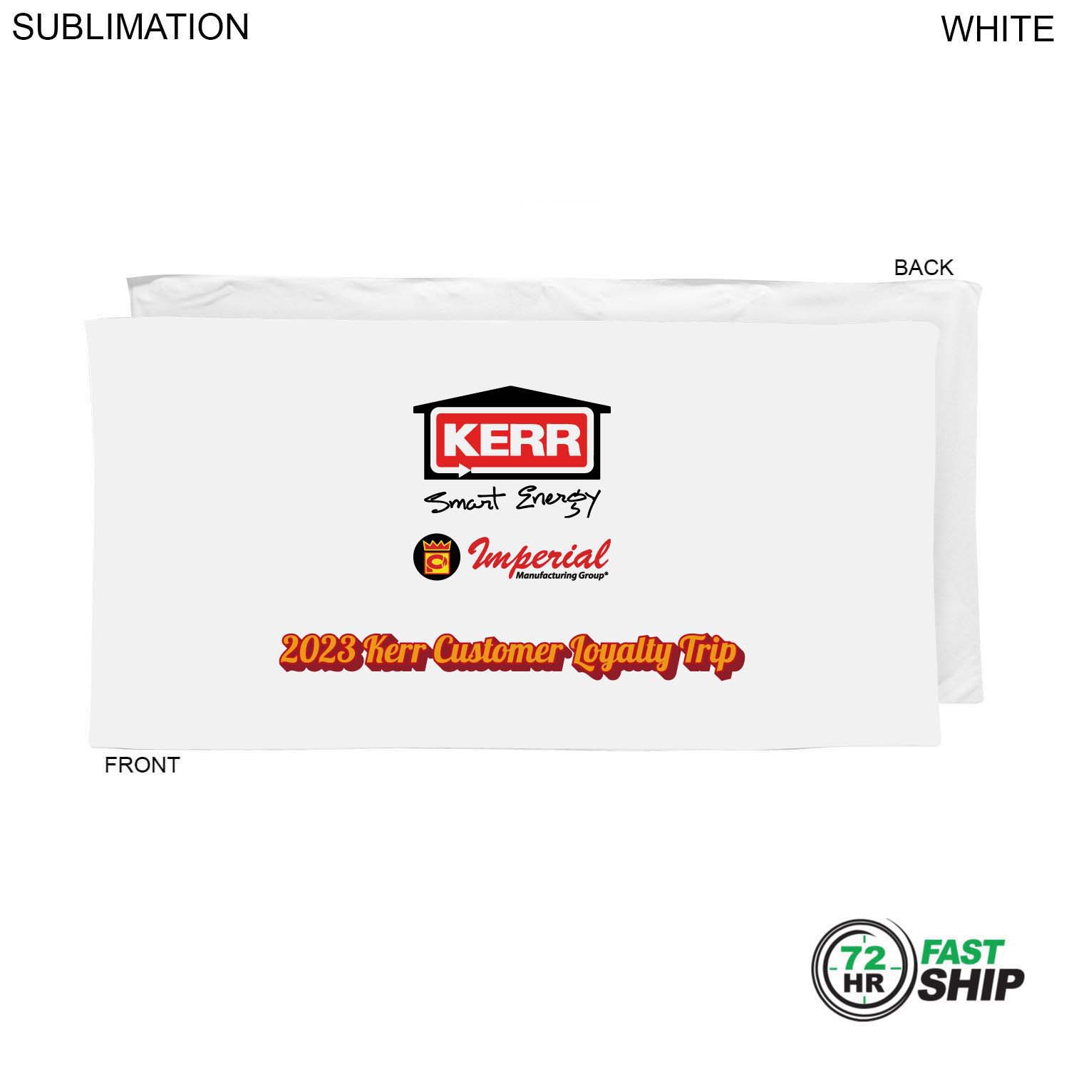 72 Hr Fast Ship - Heaviest Weight, Plush Velour Terry White Beach Towel, 30x60, Sublimated 8