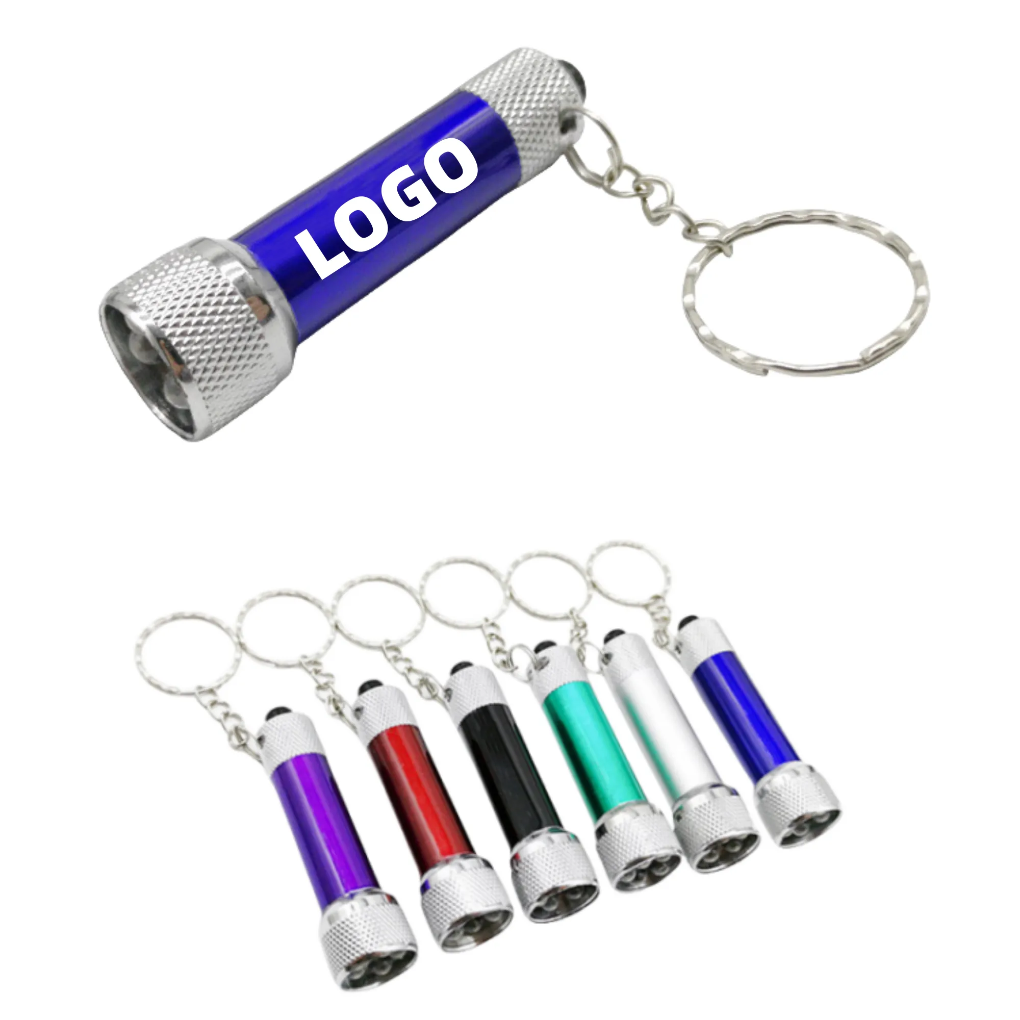 Mini 5 Led Aluminum Flashlight Keychain