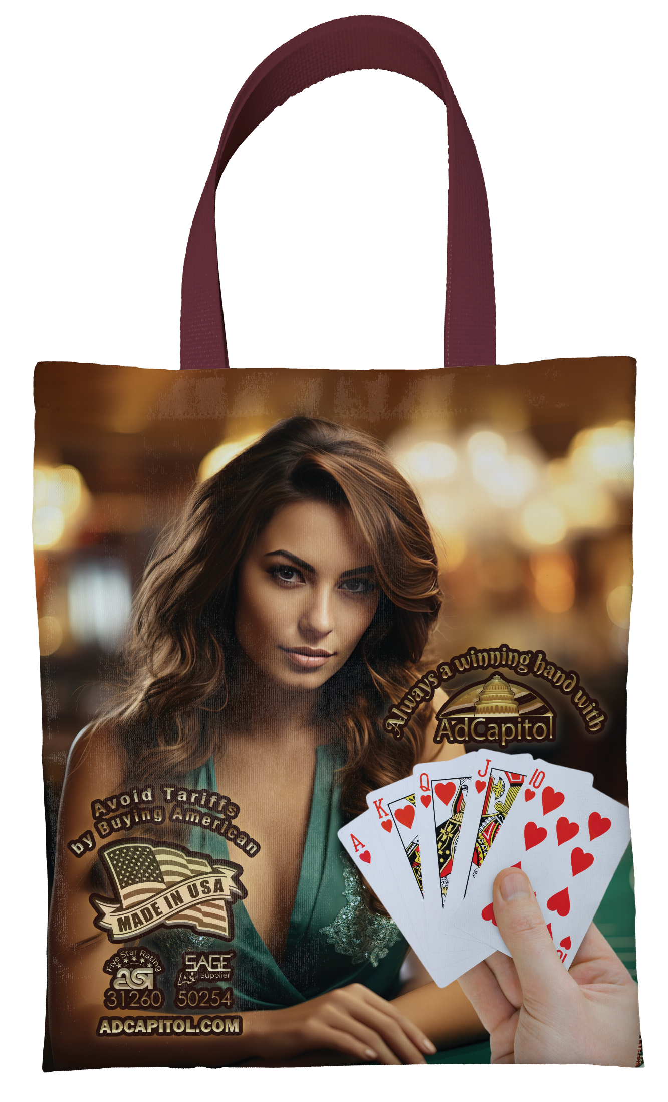Sublimated Tote Bag, custom tote bag with logo imprint 6