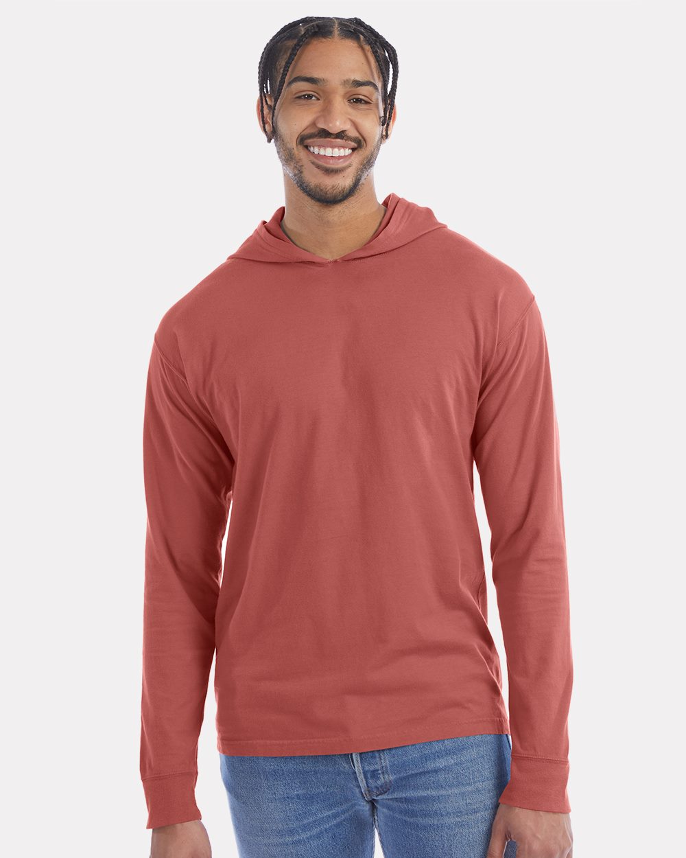 Unisex Garment-Dyed Jersey Hooded Long Sleeve T-Shirt - GDH280 32