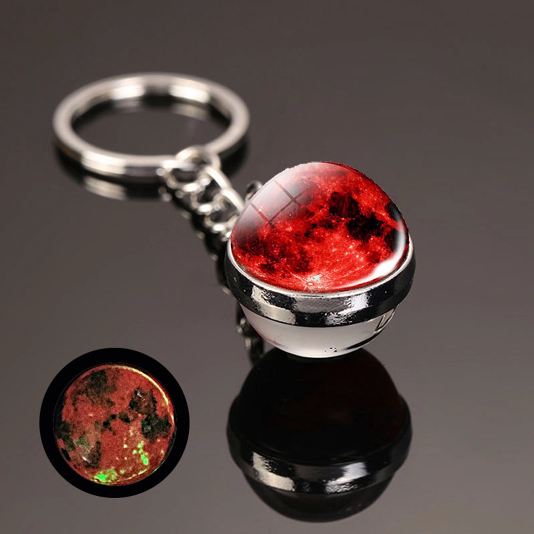 Glow in the Dark Crystal Ball Key Chain 14