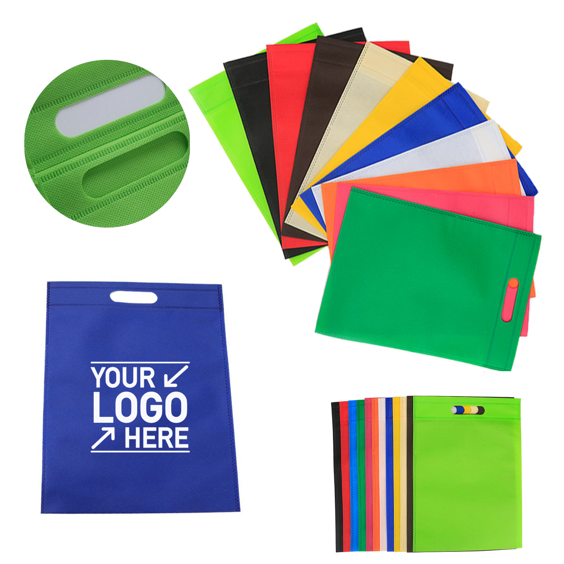 Recyclable Non Woven Exhibition Tote Bag (10" L x 13 3/4" H) 3
