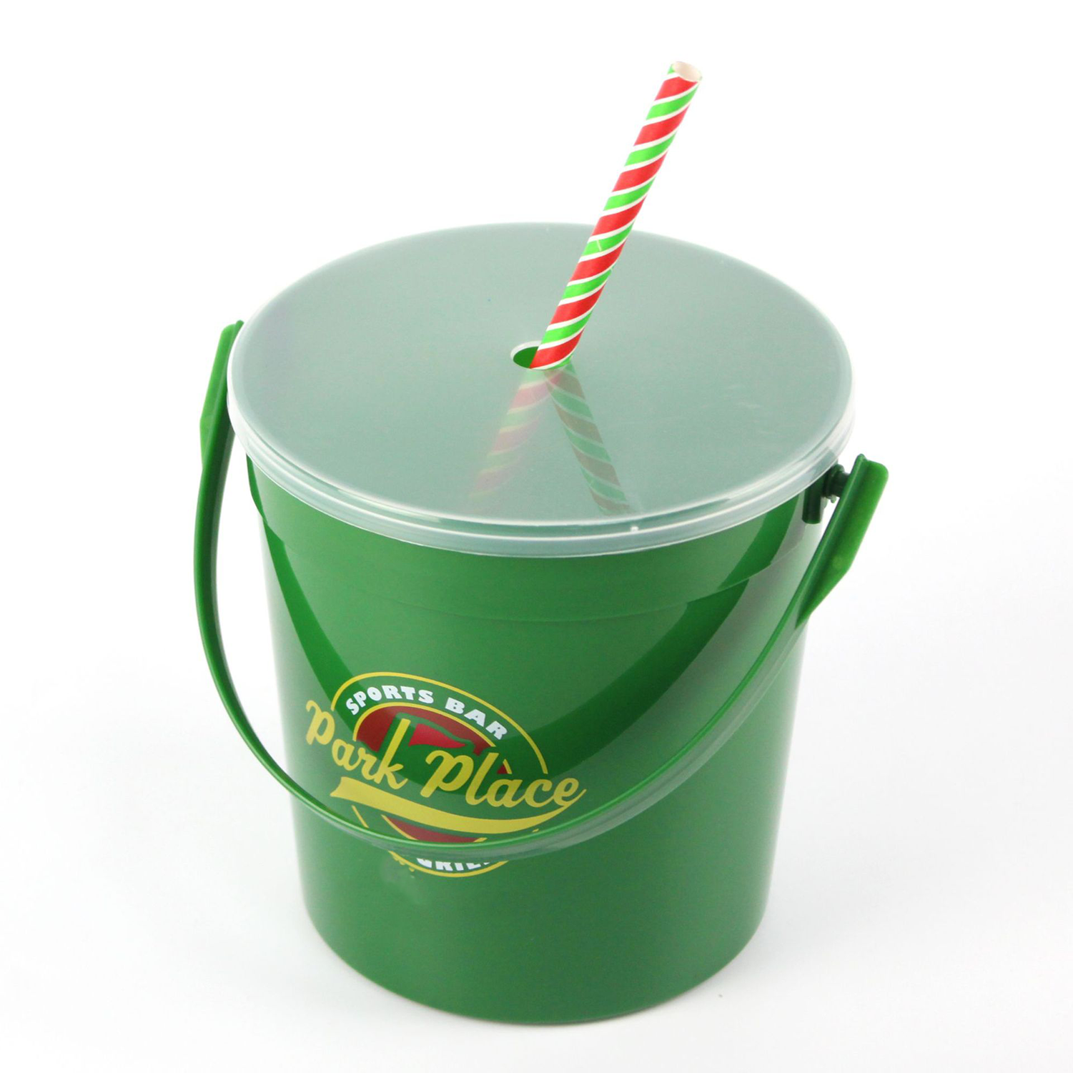 32 Oz Full Color Plastic Punch Pail Drink Bucket 8