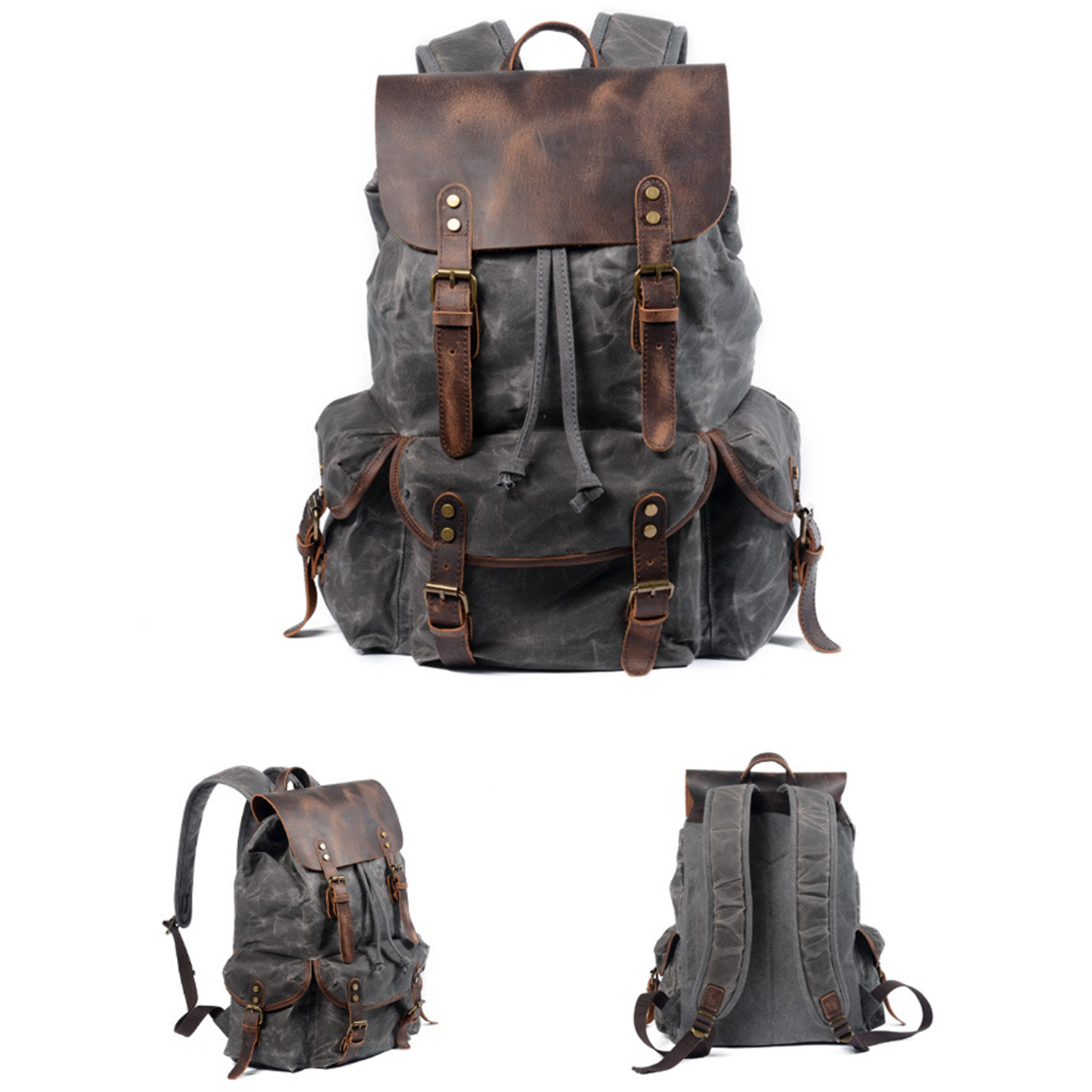 Retro drawstring backpack 5